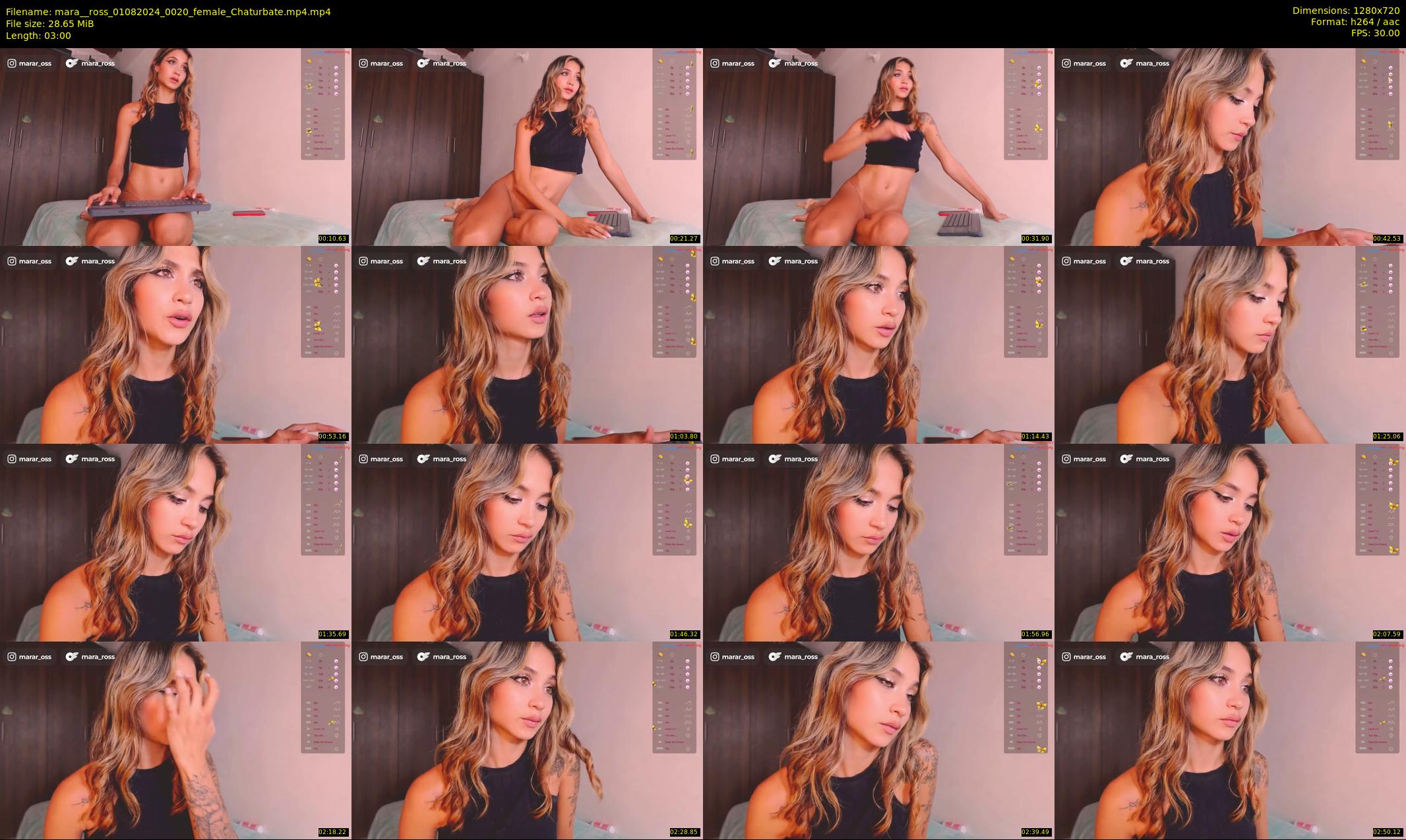 mara__ross — 3 minute Chaturbate female cam show recording, 720p, Aug 1, 2024