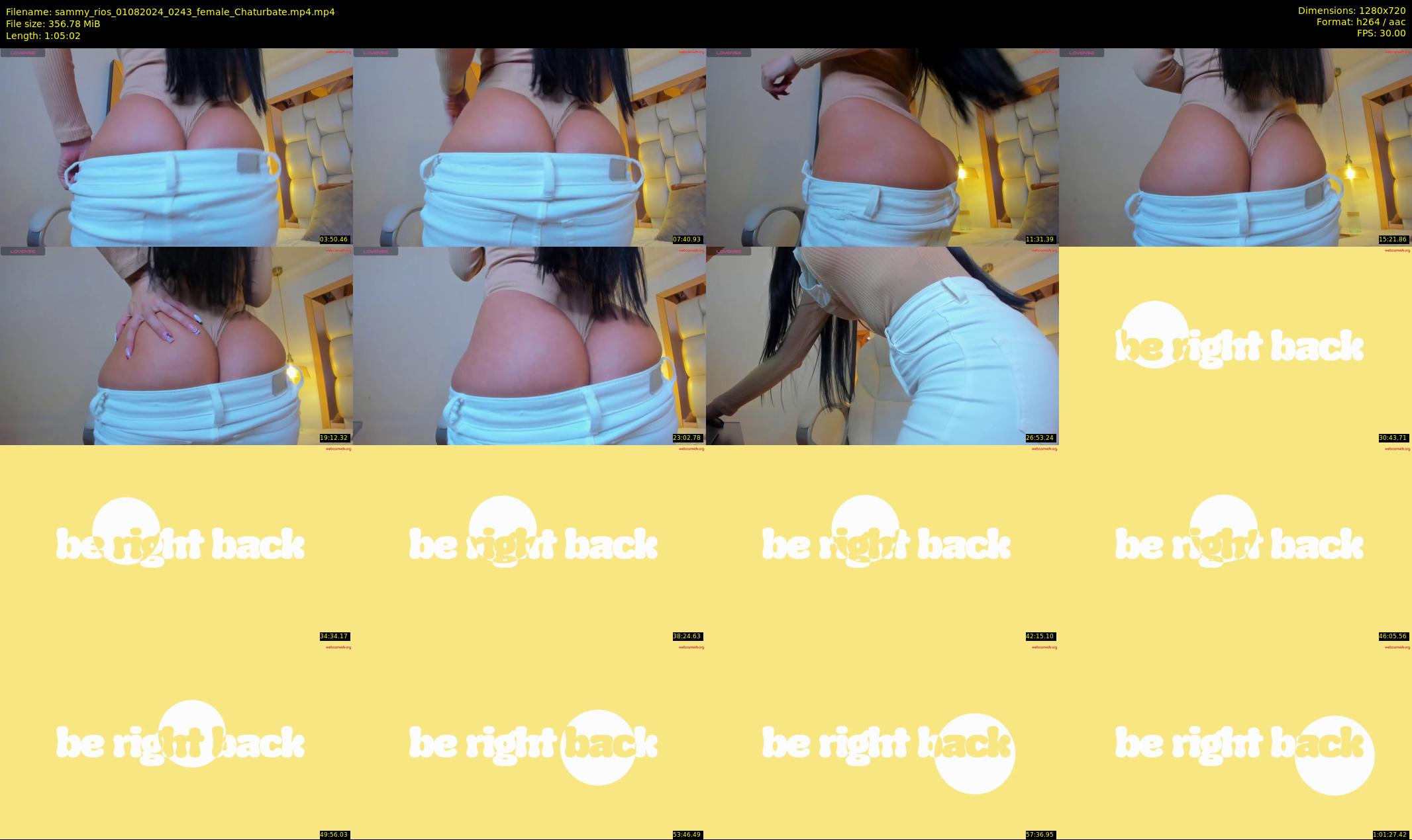 sammy_rios — 66 minute Chaturbate female cam show recording, 720p, Aug 1, 2024