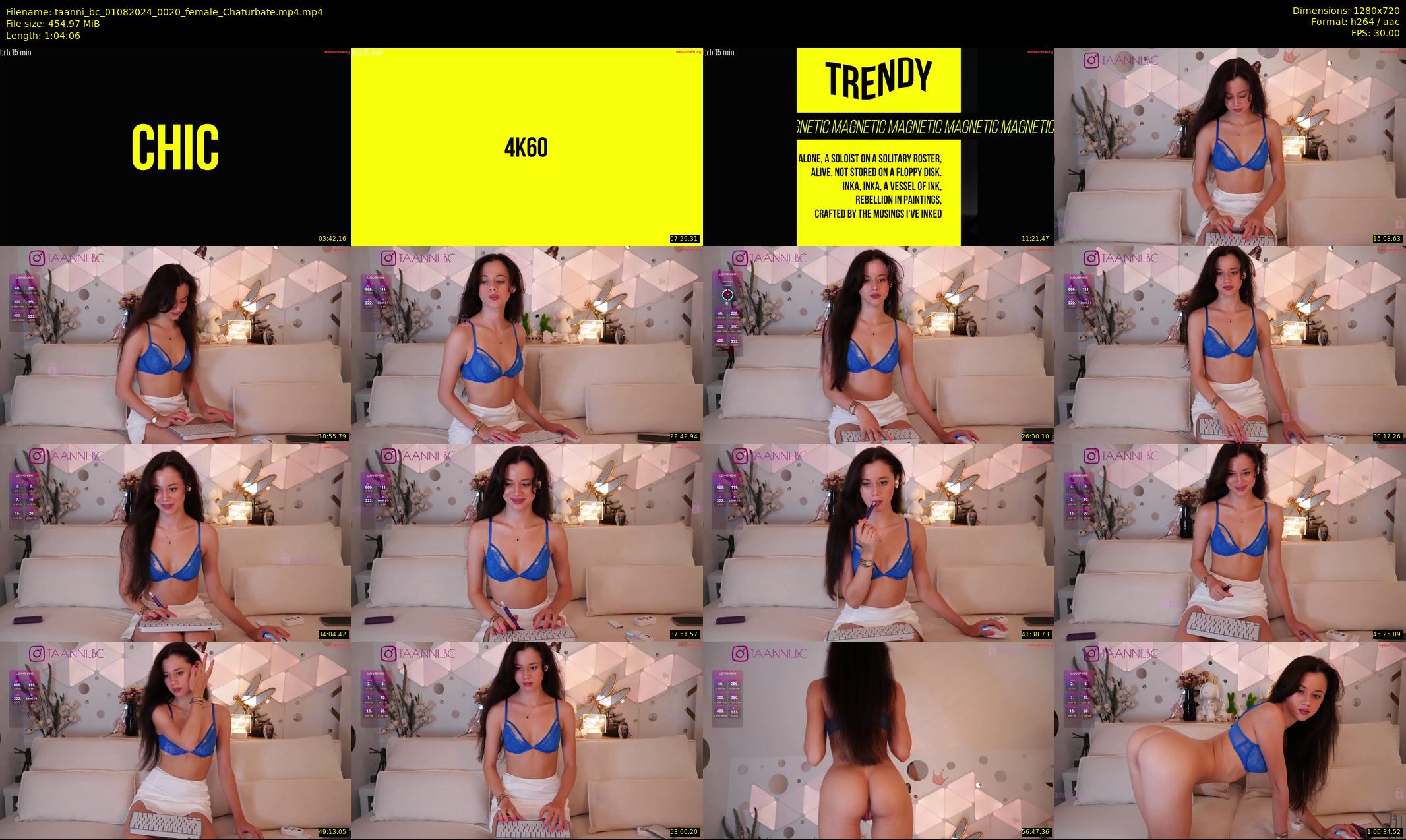 taanni_bc — 65 minute Chaturbate female cam show recording, 720p, Aug 1, 2024