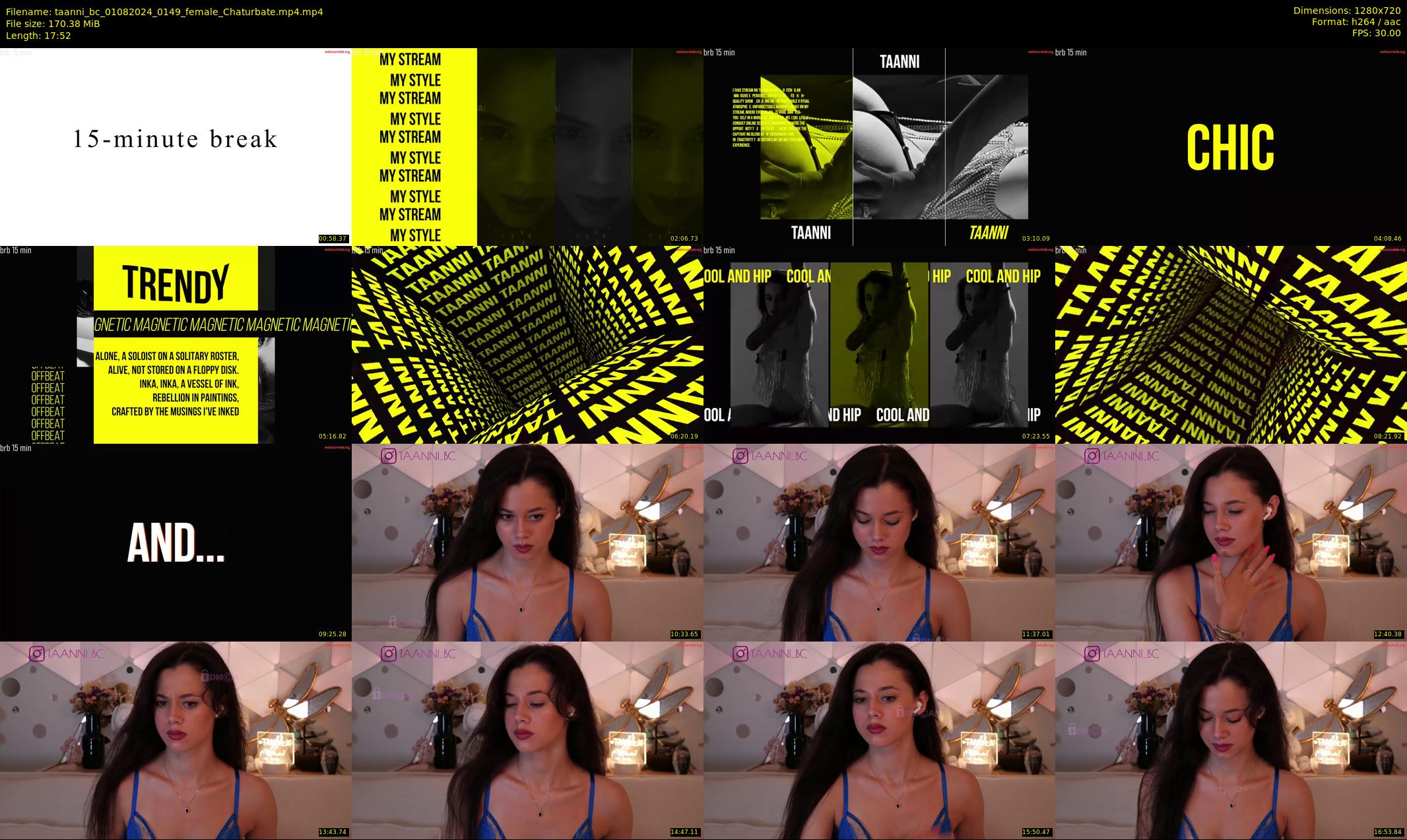 taanni_bc — 18 minute Chaturbate female cam show recording, 720p, Aug 1, 2024