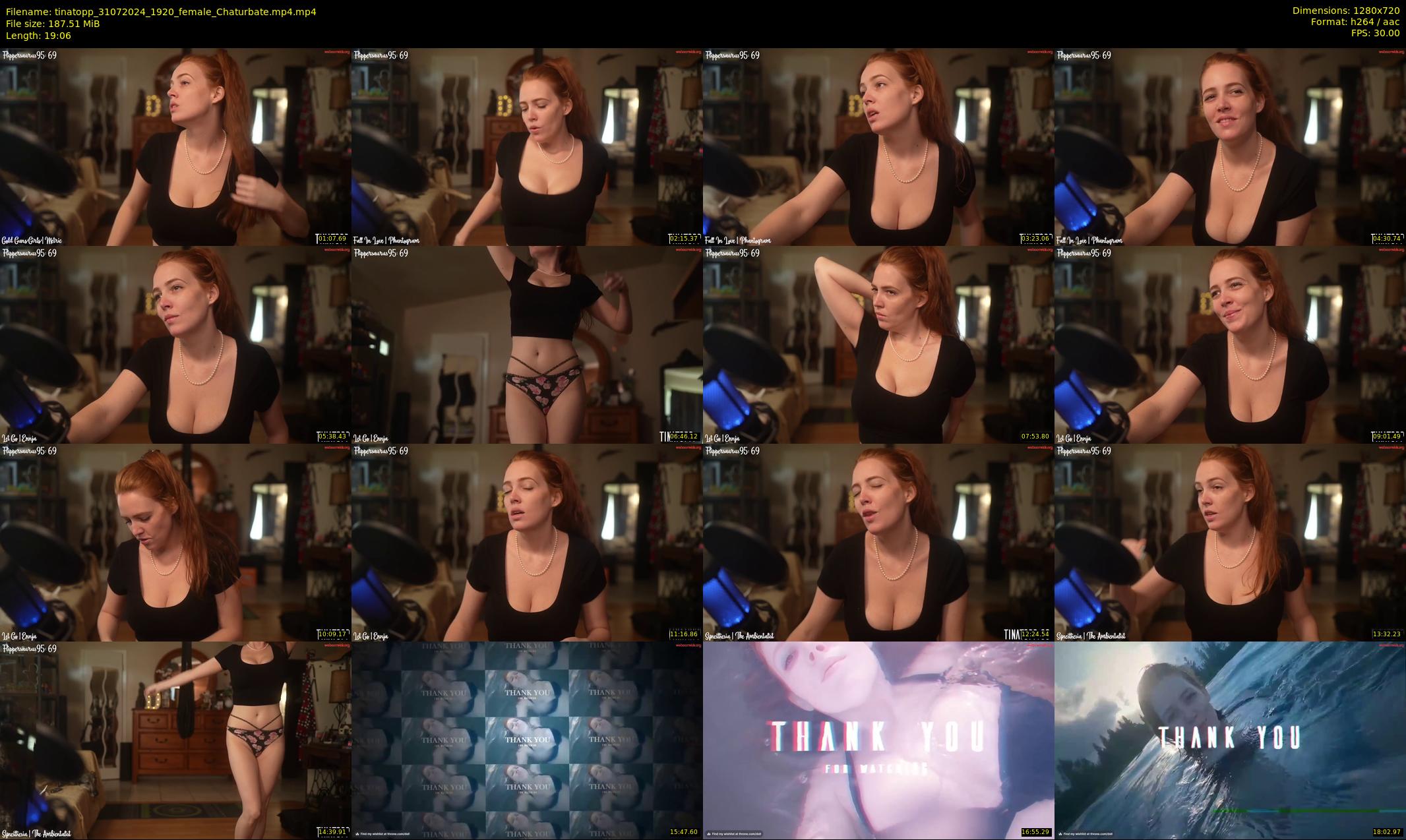 tinatopp — 20 minute Chaturbate female cam show recording, 720p, Jul 31, 2024