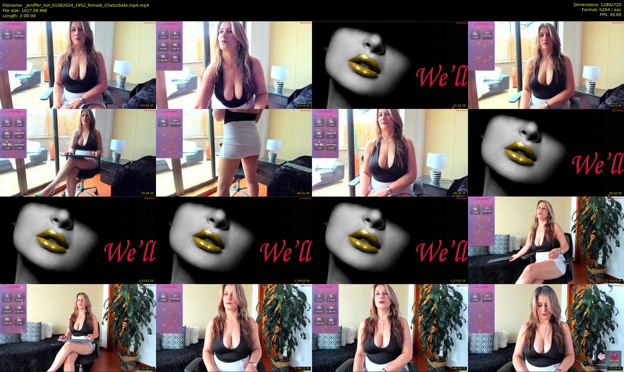 _jeniffer_hot — 120 minute Chaturbate female cam show recording, 720p, Aug 1, 2024