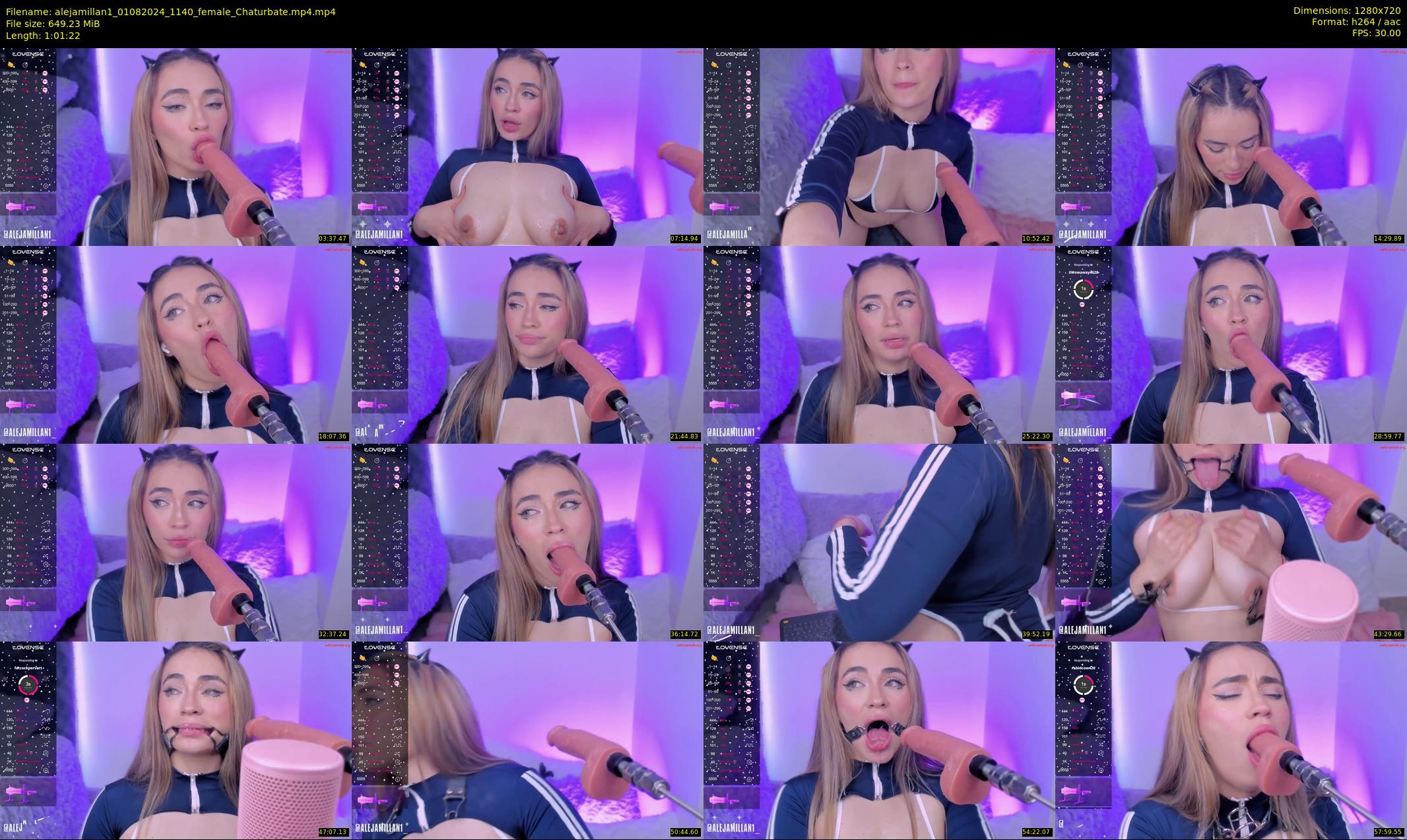 alejamillan1 — 62 minute Chaturbate female cam show recording, 720p, Aug 1, 2024