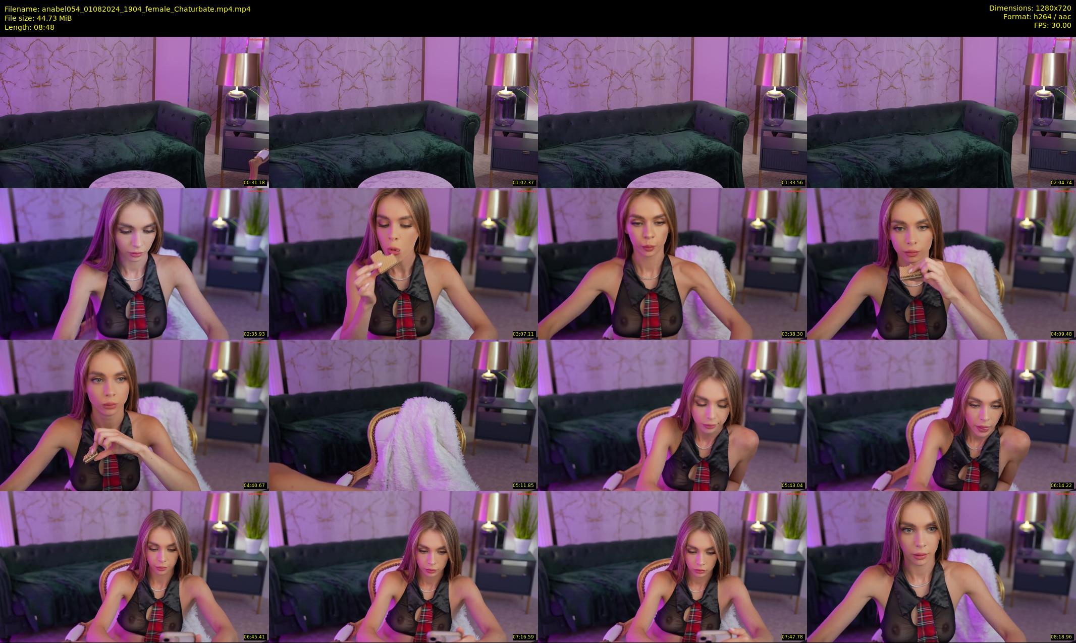 anabel054 — 9 minute Chaturbate female cam show recording, 720p, Aug 1, 2024