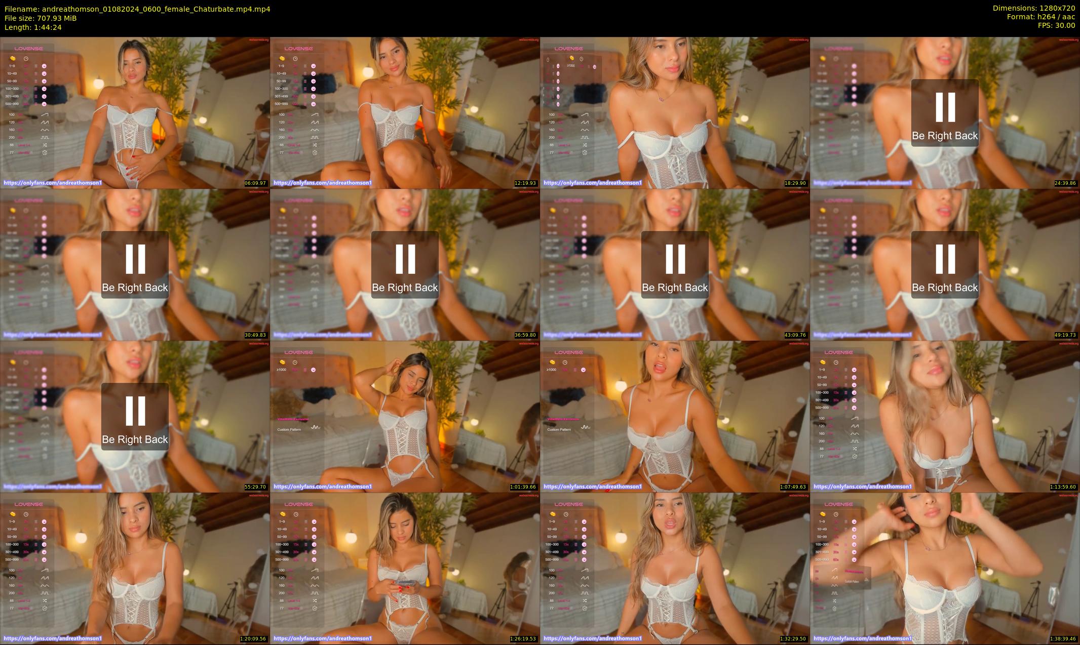 andreathomson — 105 minute Chaturbate female cam show recording, 720p, Aug 1, 2024