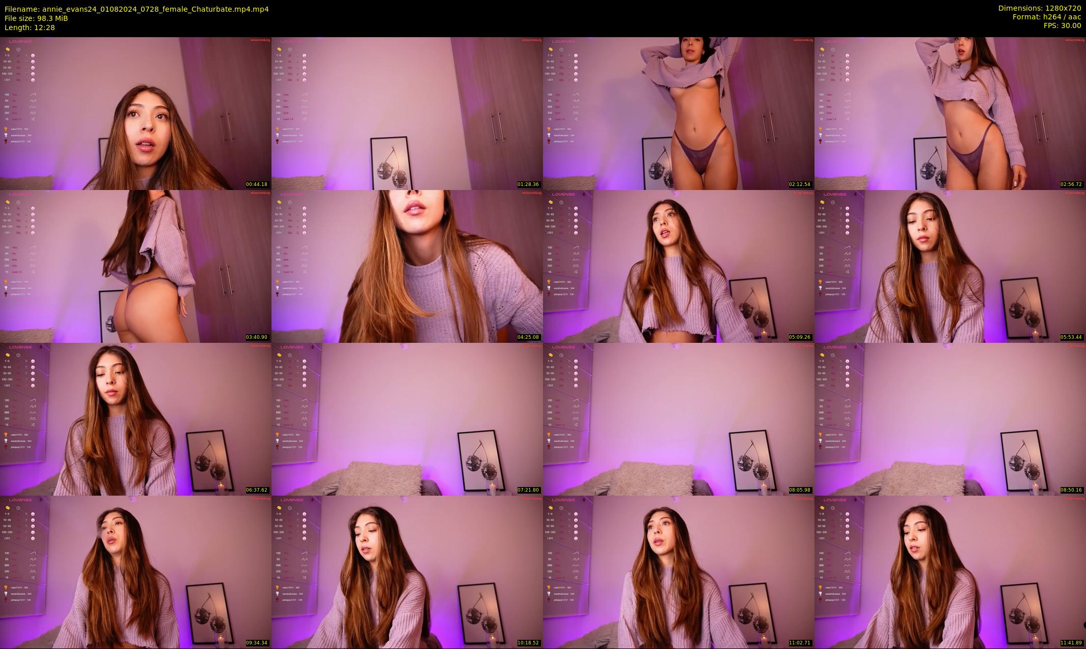 annie_evans24 — 13 minute Chaturbate female cam show recording, 720p, Aug 1, 2024