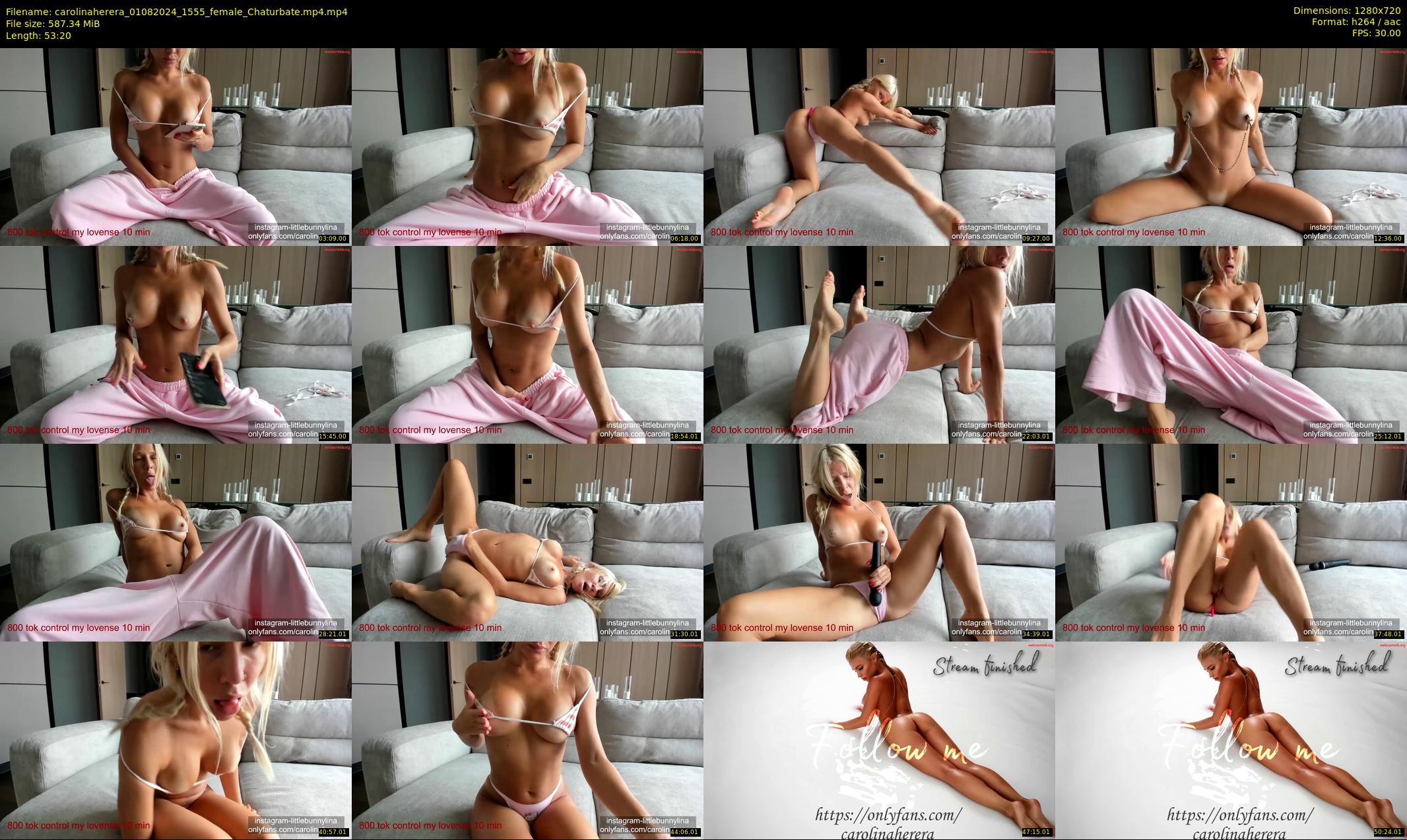 carolinaherera — 54 minute Chaturbate female cam show recording, 720p, Aug 1, 2024