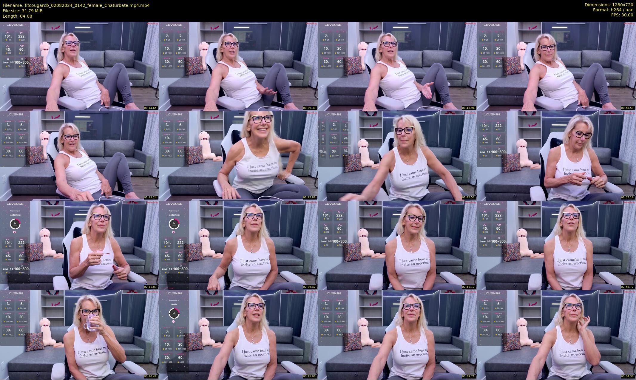 fitcougarcb — 5 minute Chaturbate female cam show recording, 720p, Aug 2, 2024