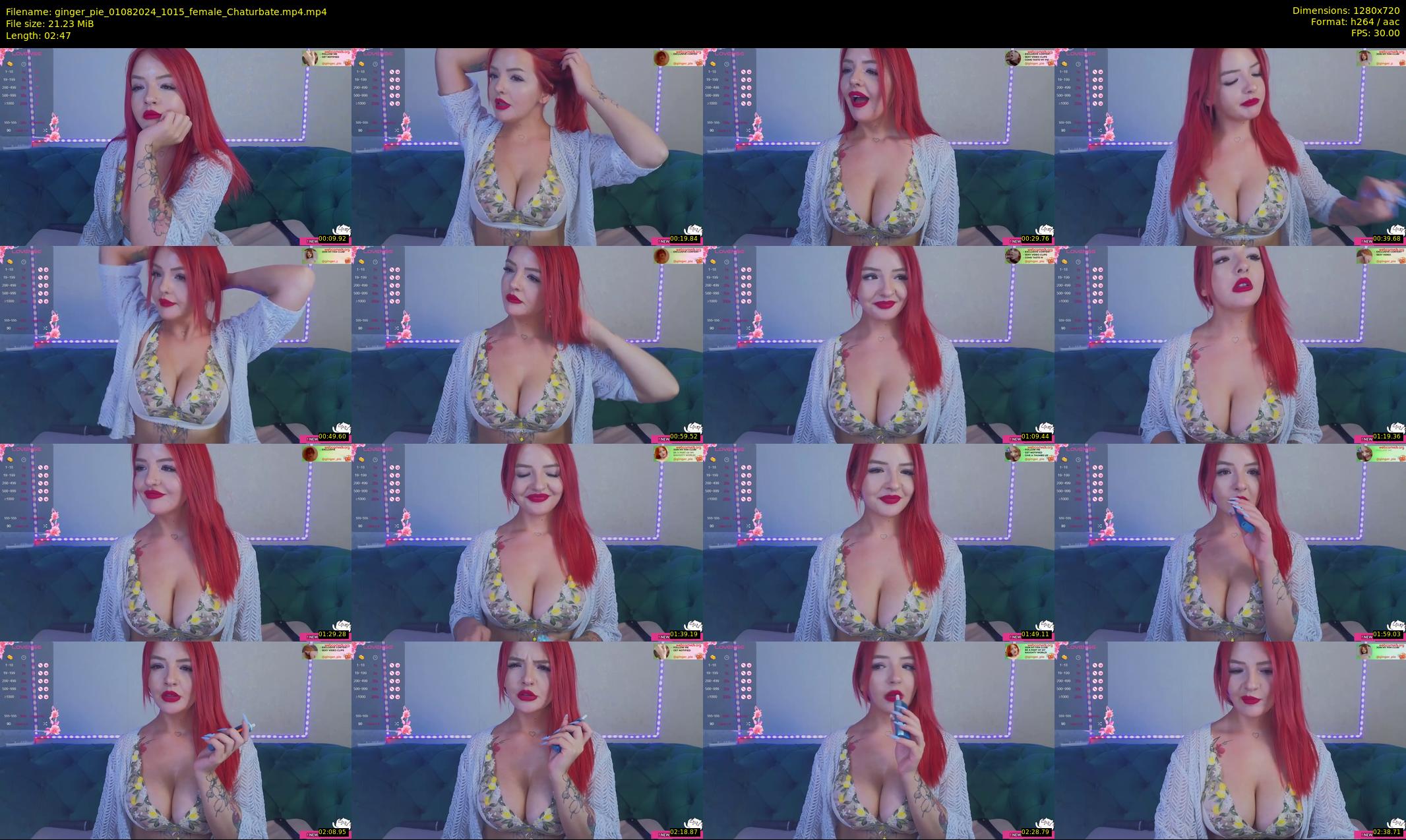 ginger_pie — 3 minute Chaturbate female cam show recording, 720p, Aug 1, 2024