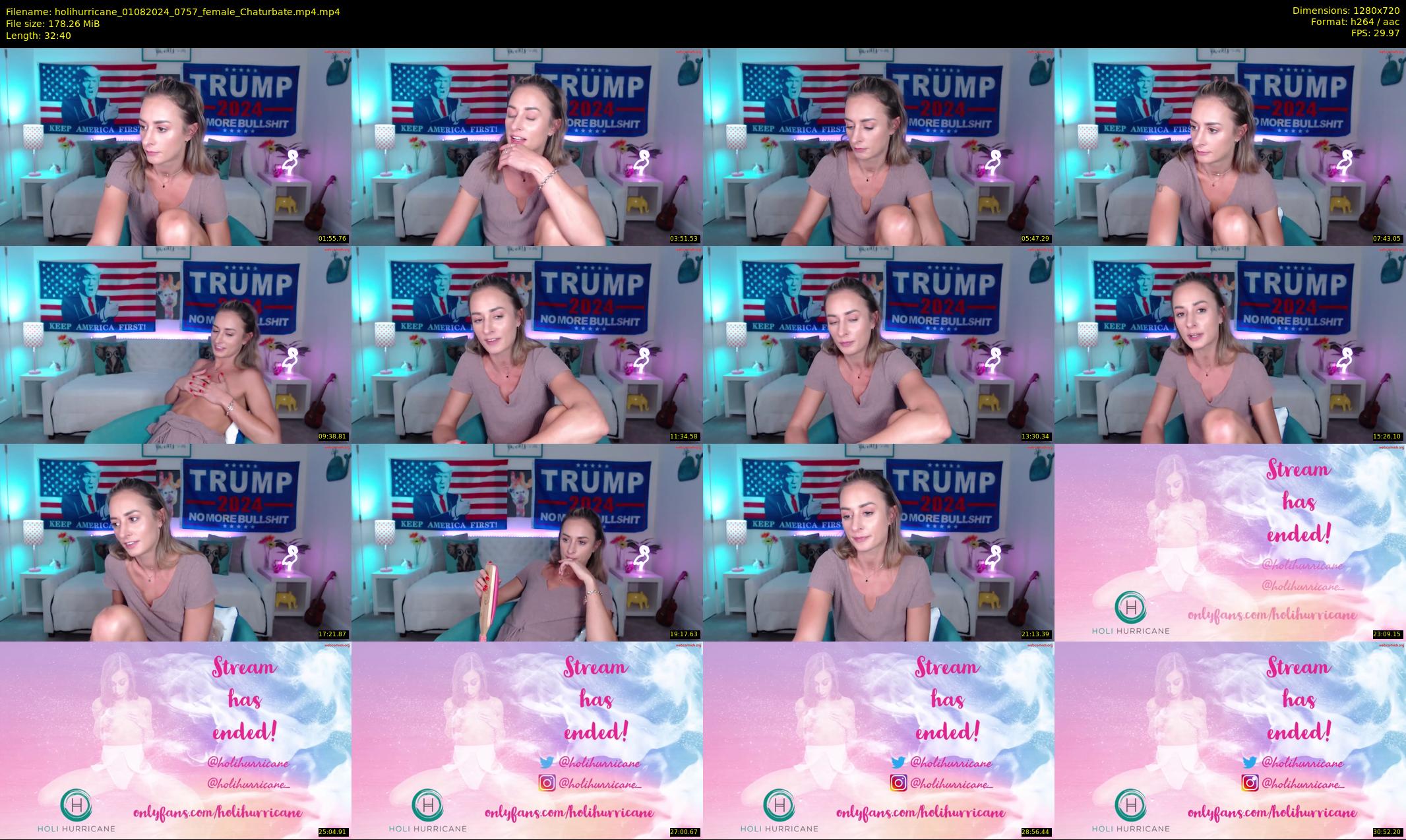 holihurricane — 33 minute Chaturbate female cam show recording, 720p, Aug 1, 2024