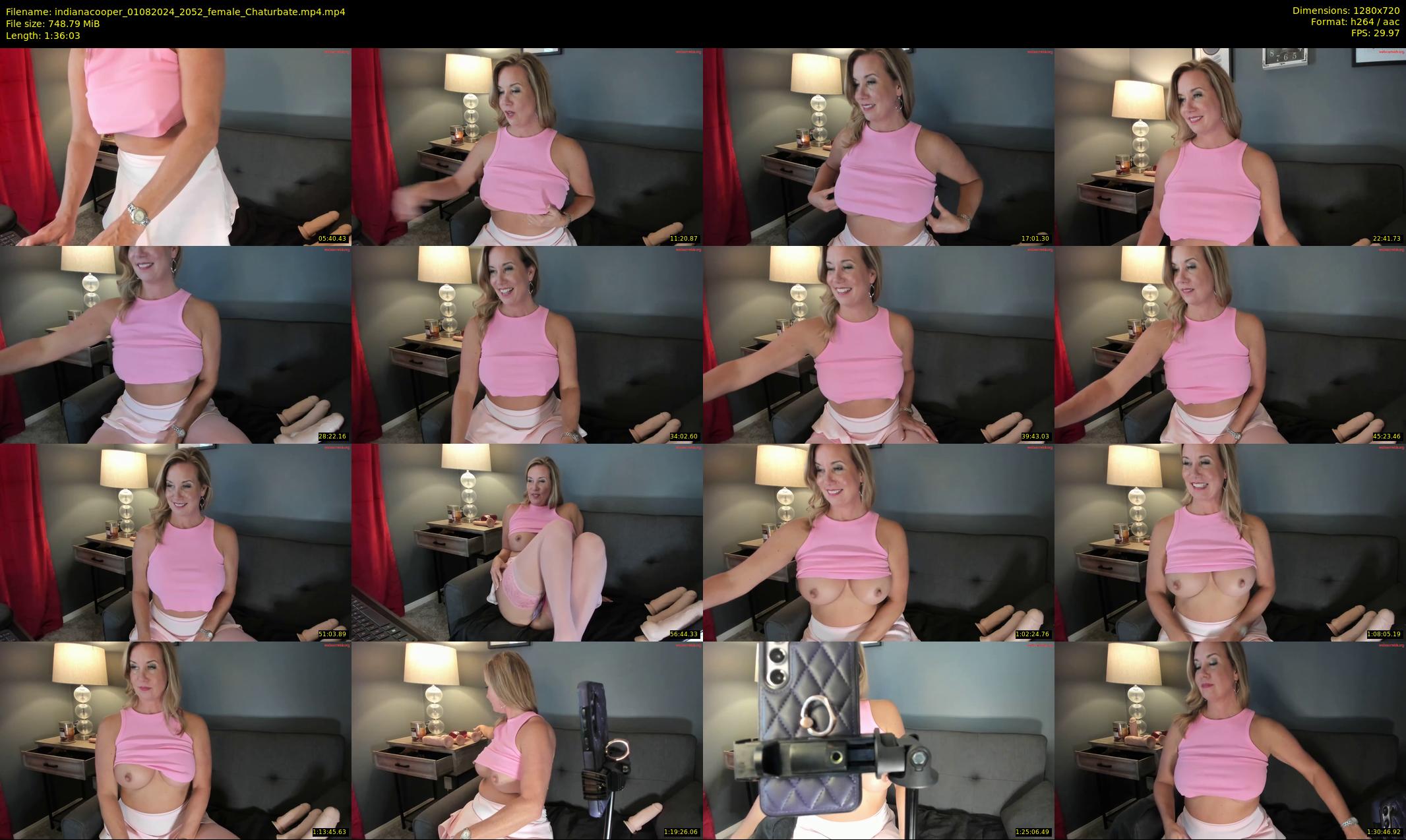 indianacooper — 97 minute Chaturbate female cam show recording, 720p, Aug 1, 2024