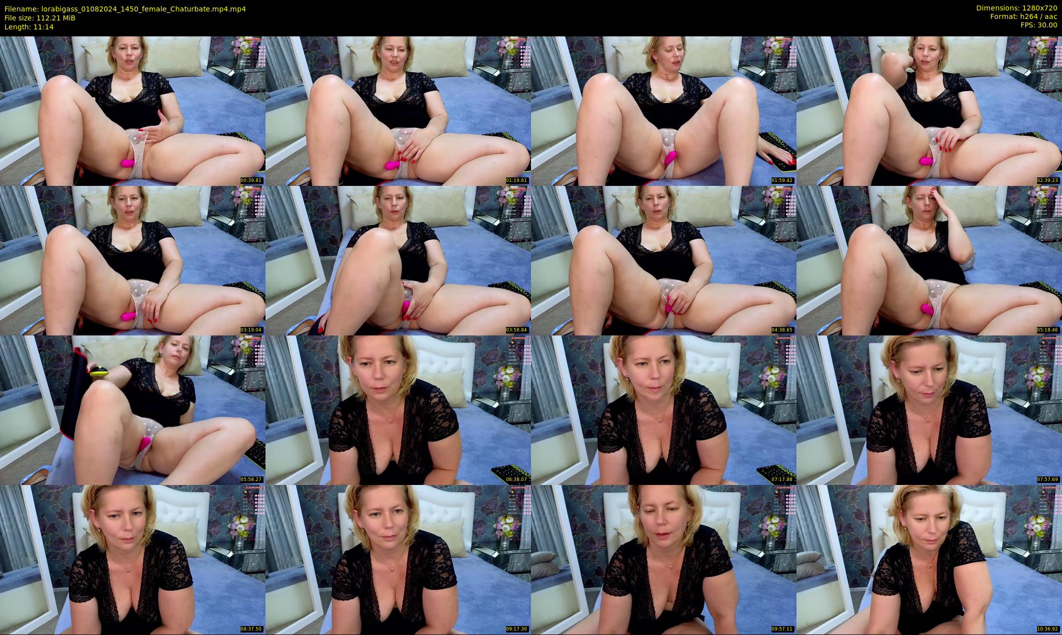 lorabigass — 12 minute Chaturbate female cam show recording, 720p, Aug 1, 2024