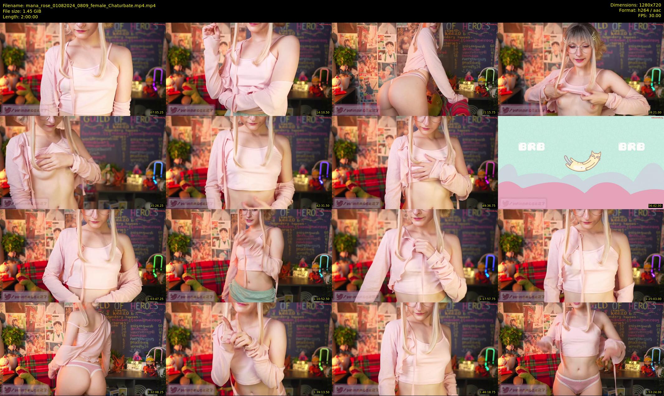 mana_rose — 120 minute Chaturbate female cam show recording, 720p, Aug 1, 2024