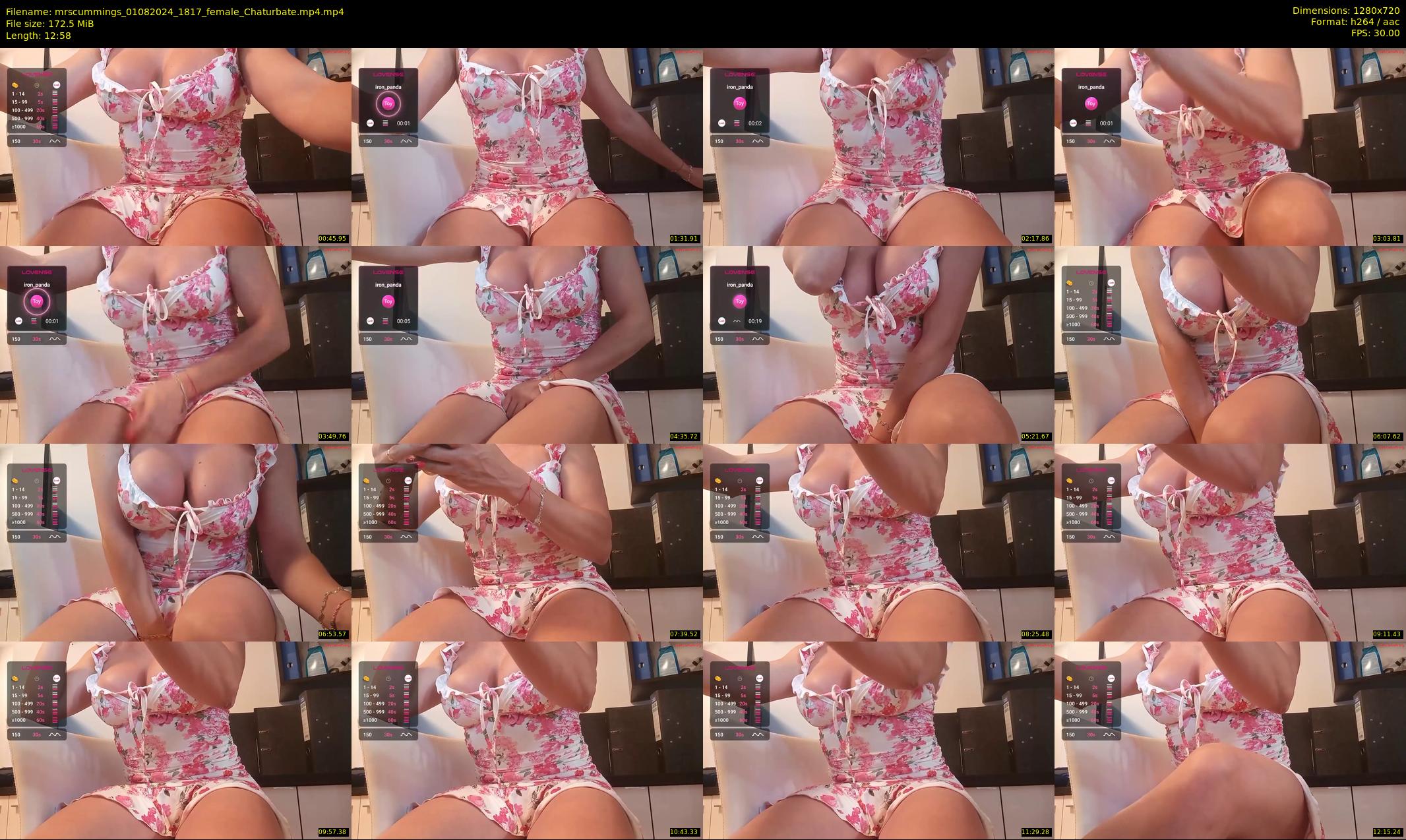 mrscummings — 13 minute Chaturbate female cam show recording, 720p, Aug 1, 2024