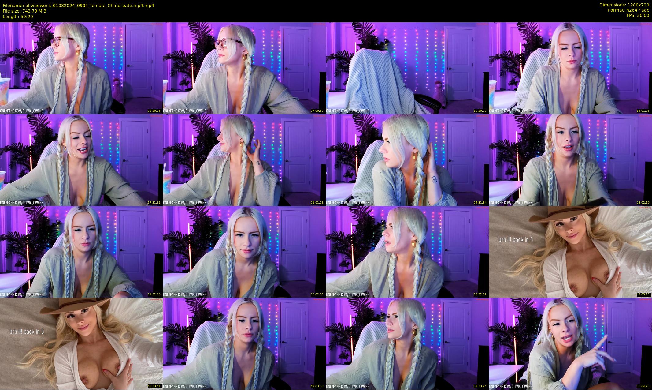 oliviaowens — 60 minute Chaturbate female cam show recording, 720p, Aug 1, 2024