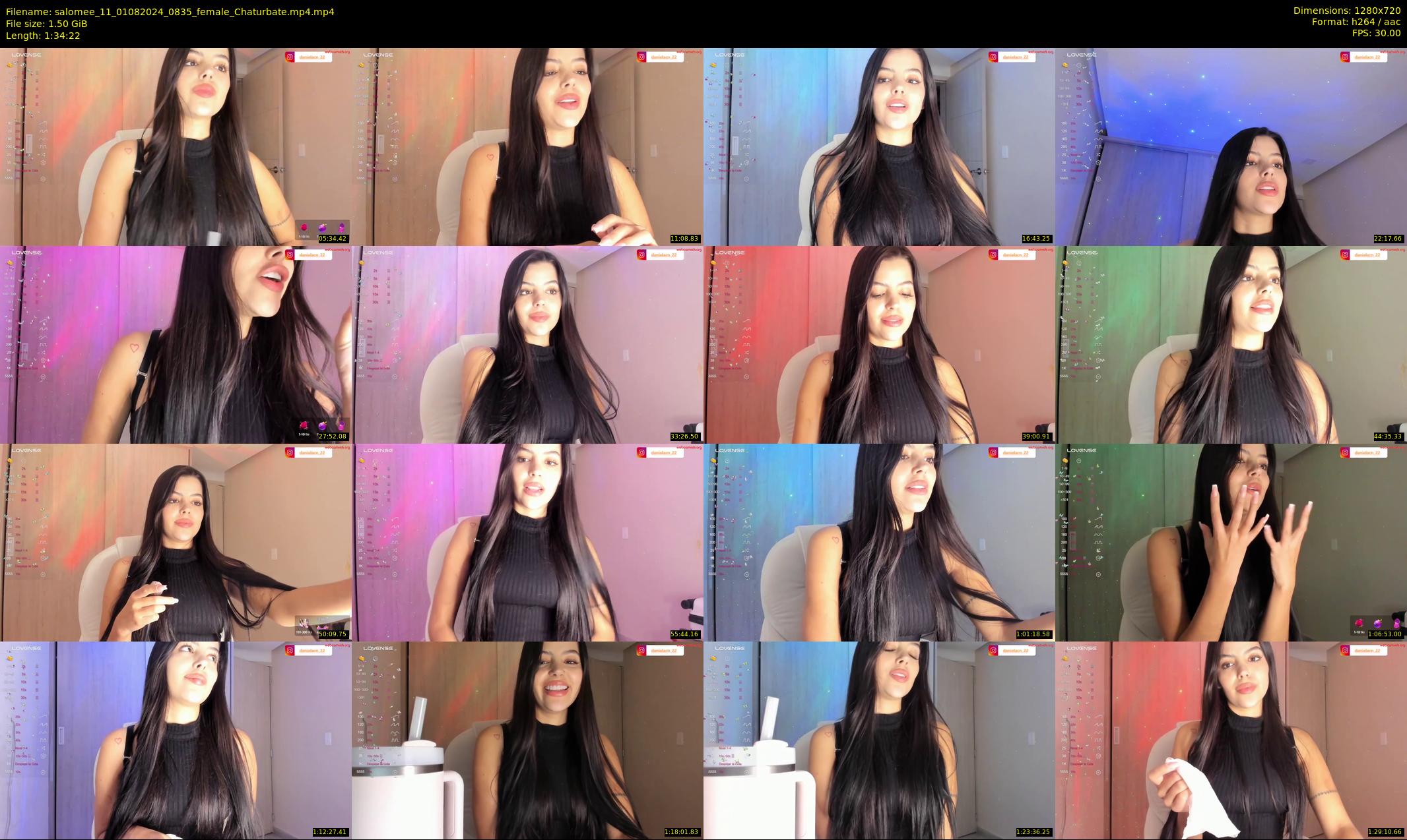 salomee_11 — 95 minute Chaturbate female cam show recording, 720p, Aug 1, 2024