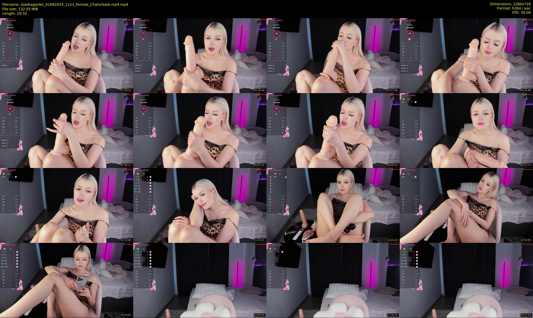ssashagarter — 20 minute Chaturbate female cam show recording, 720p, Aug 1, 2024
