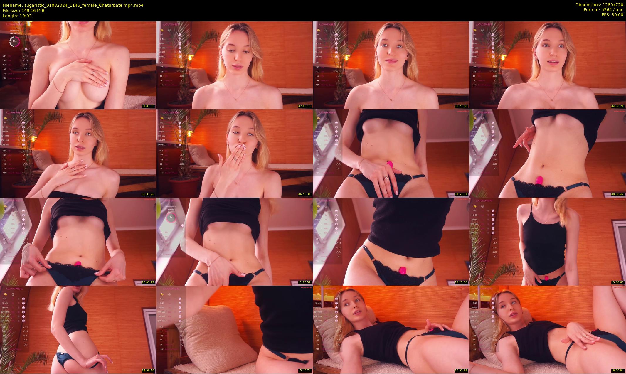 sugaristic — 20 minute Chaturbate female cam show recording, 720p, Aug 1, 2024
