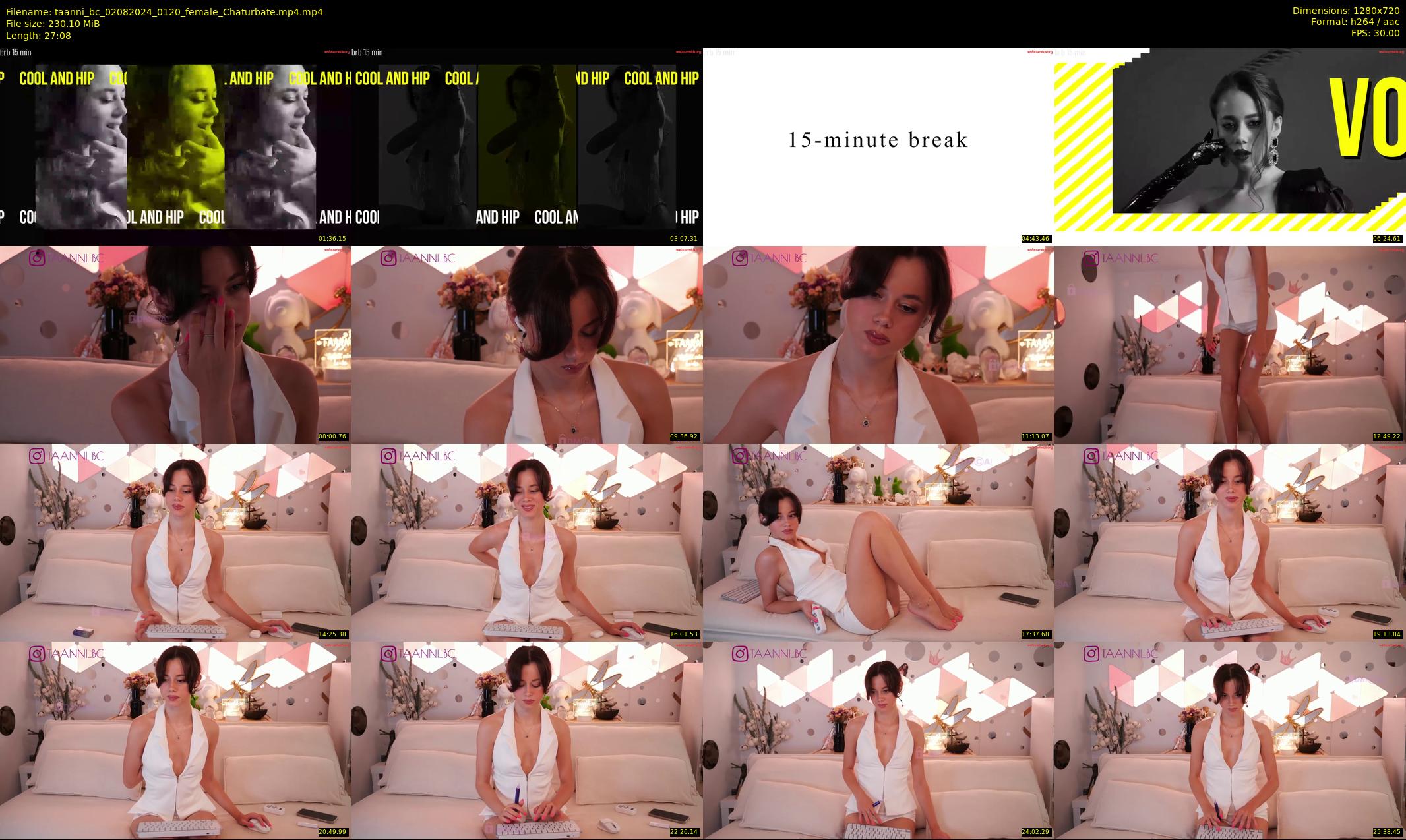 taanni_bc — 28 minute Chaturbate female cam show recording, 720p, Aug 2, 2024