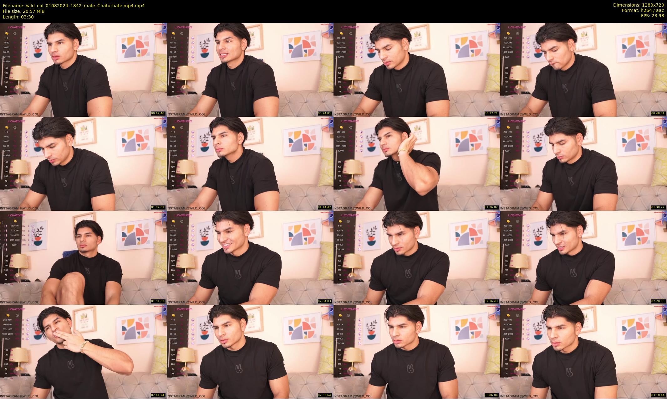 wild_col — 4 minute Chaturbate male cam show recording, 720p, Aug 1, 2024