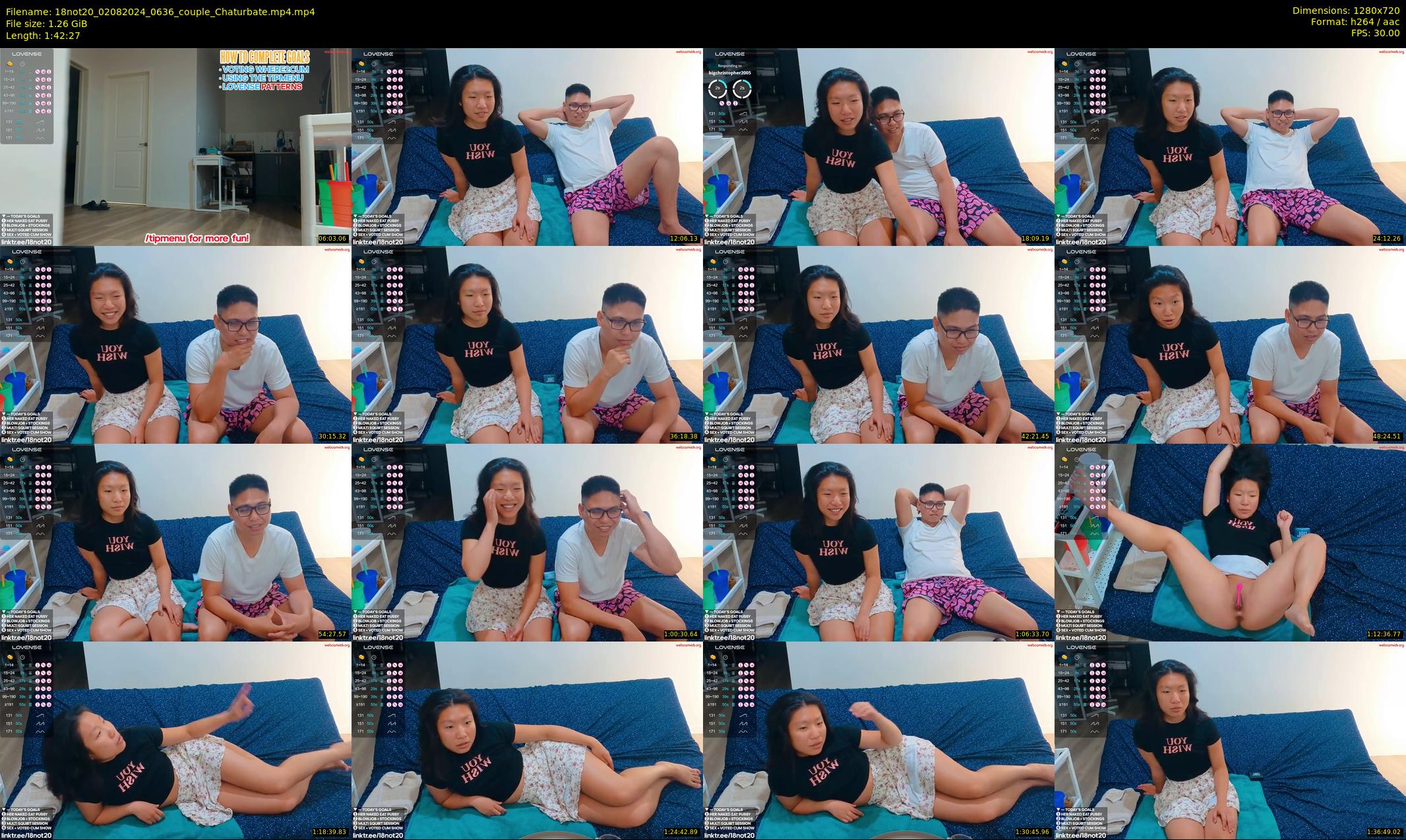18not20 — 103 minute Chaturbate couple cam show recording, 720p, Aug 2, 2024