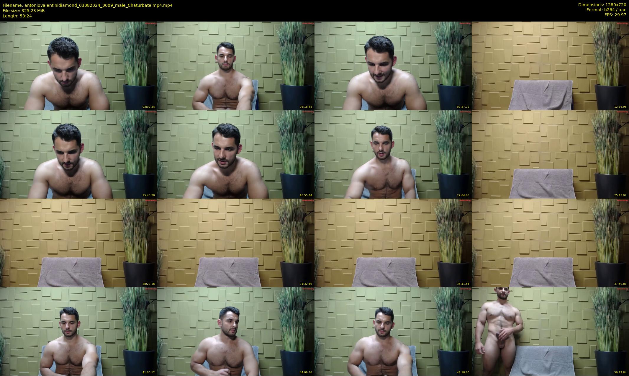 antoniovalentinidiamond — 54 minute Chaturbate male cam show recording, 720p, Aug 3, 2024