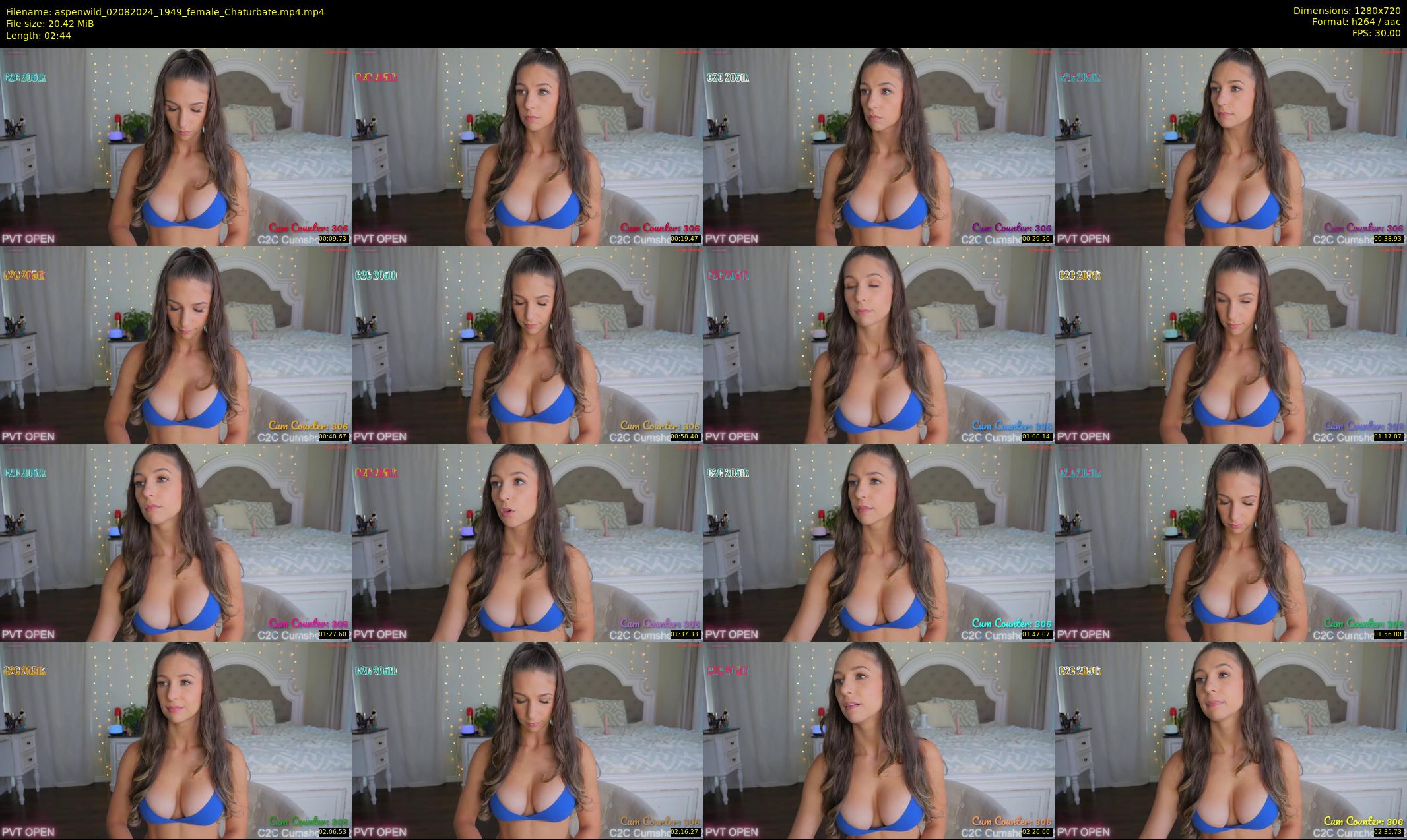 aspenwild — 3 minute Chaturbate female cam show recording, 720p, Aug 2, 2024
