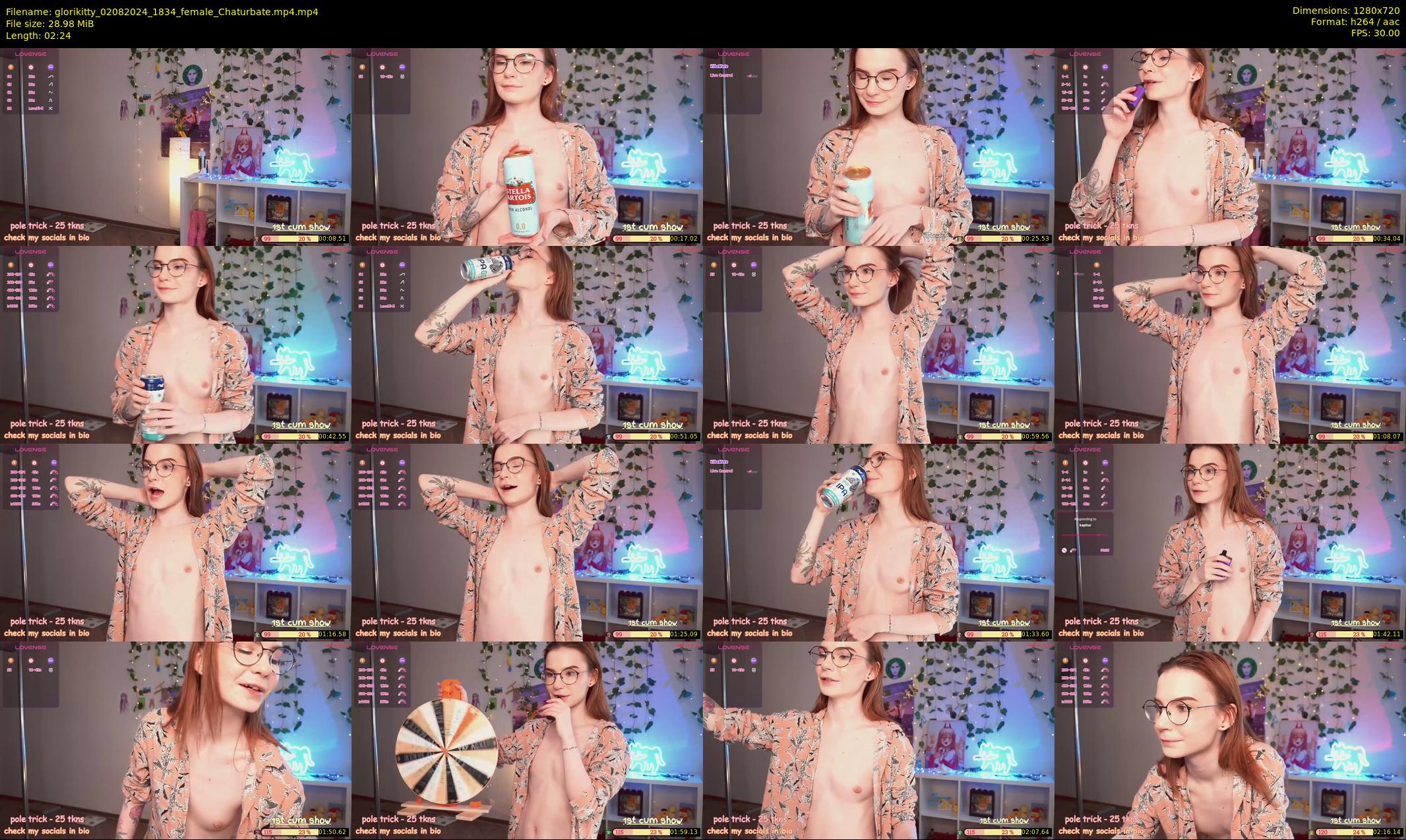 glorikitty — 3 minute Chaturbate female cam show recording, 720p, Aug 2, 2024
