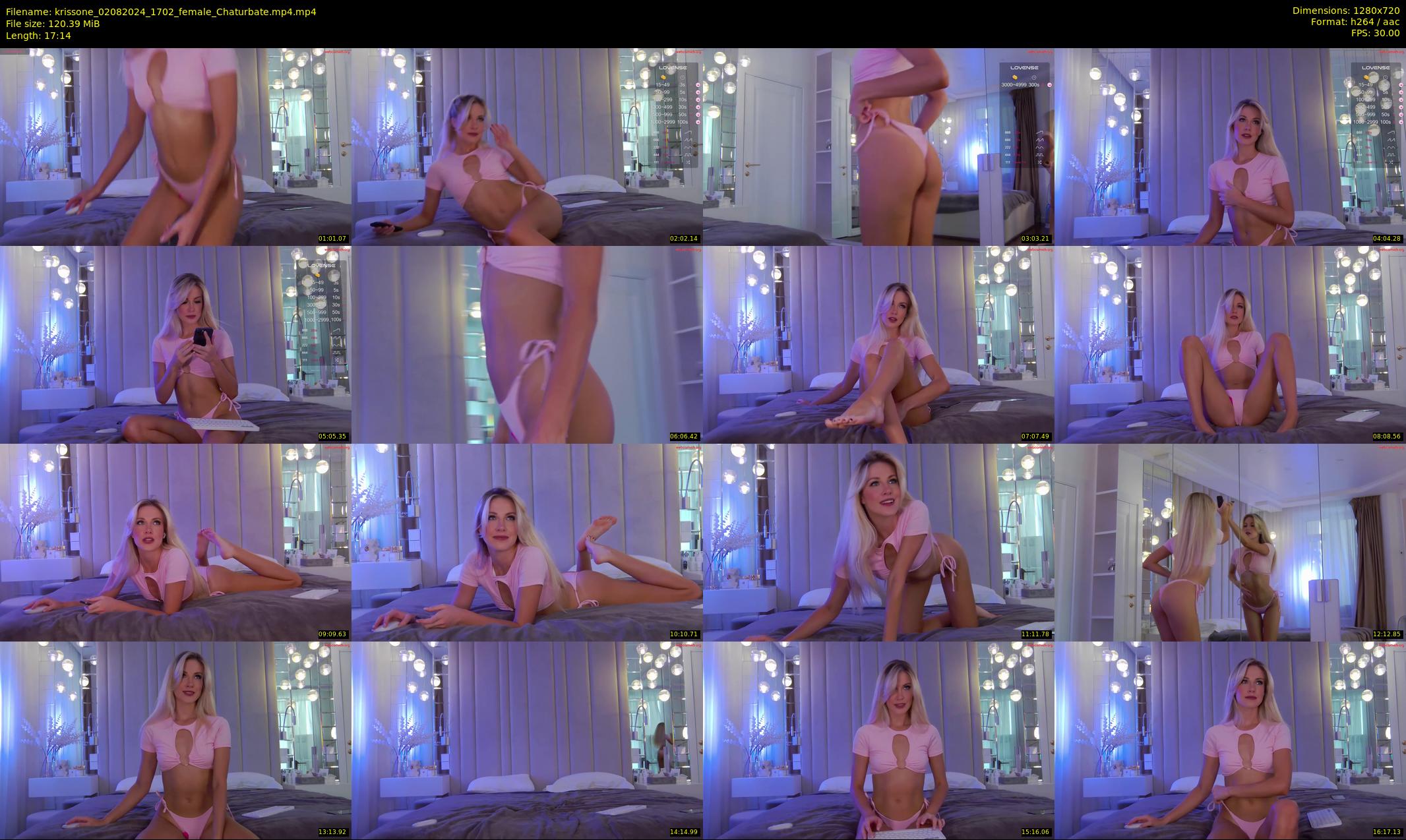 krissone — 18 minute Chaturbate female cam show recording, 720p, Aug 2, 2024