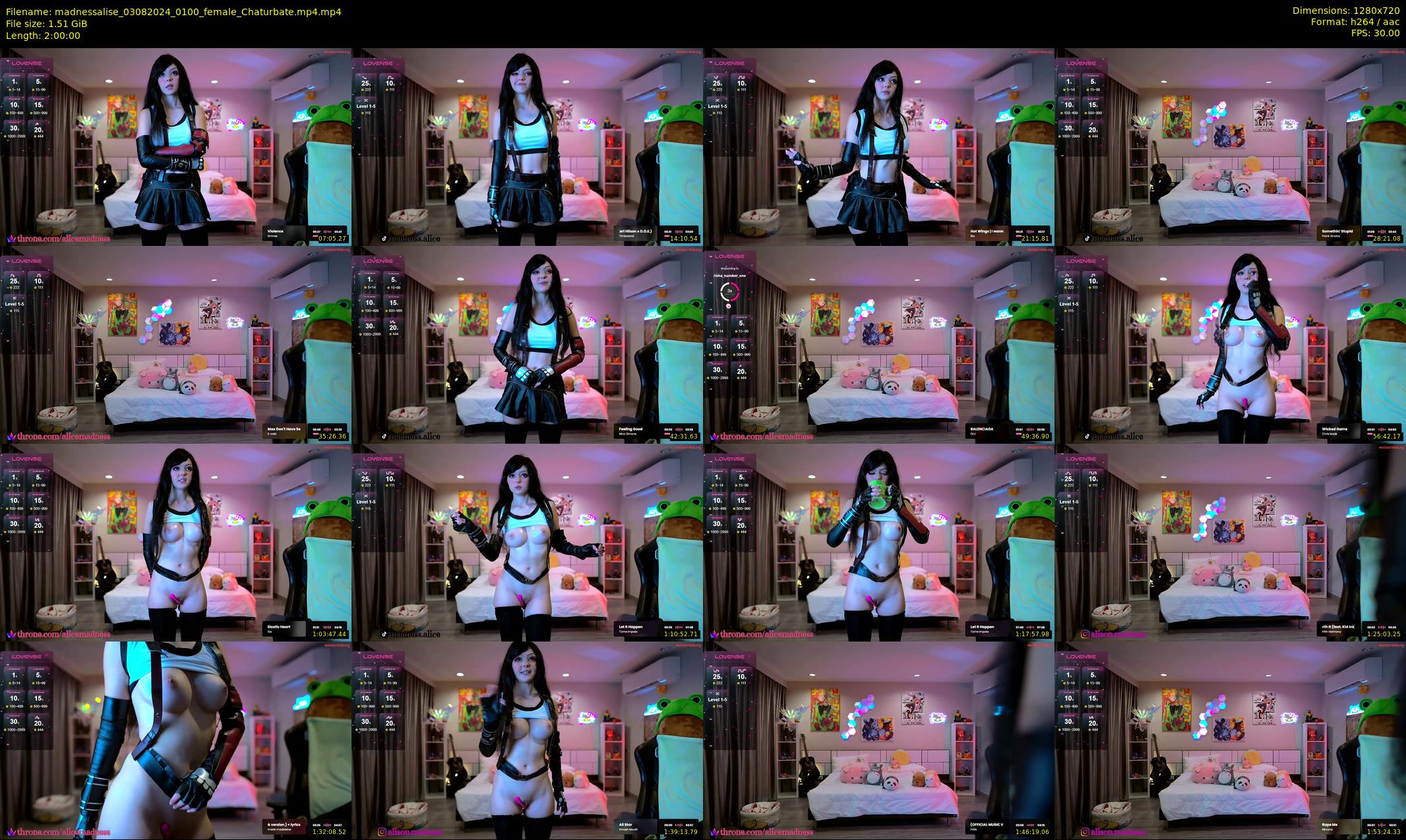 madnessalise — 120 minute Chaturbate female cam show recording, 720p, Aug 3, 2024