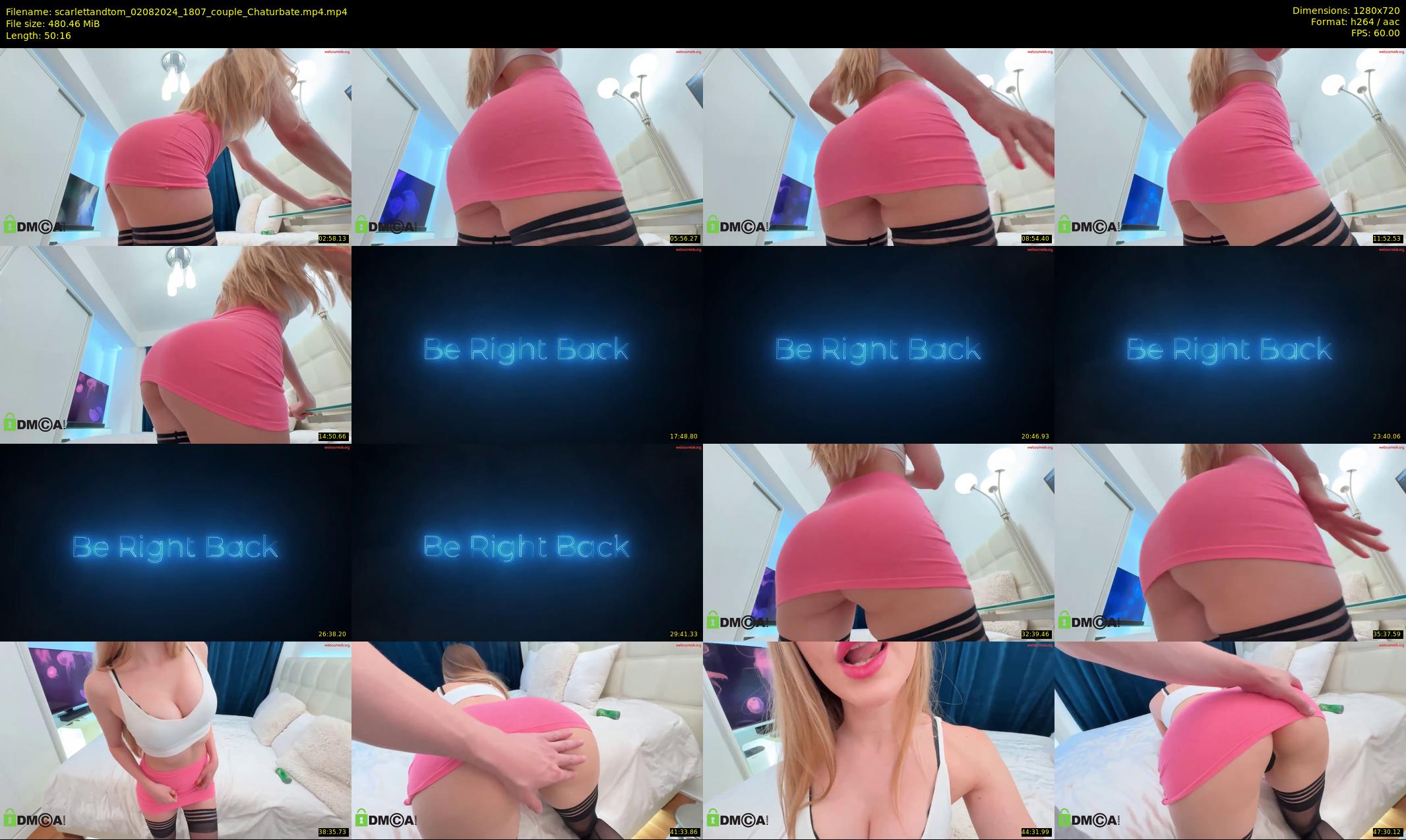 scarlettandtom — 51 minute Chaturbate couple cam show recording, 720p, Aug 2, 2024
