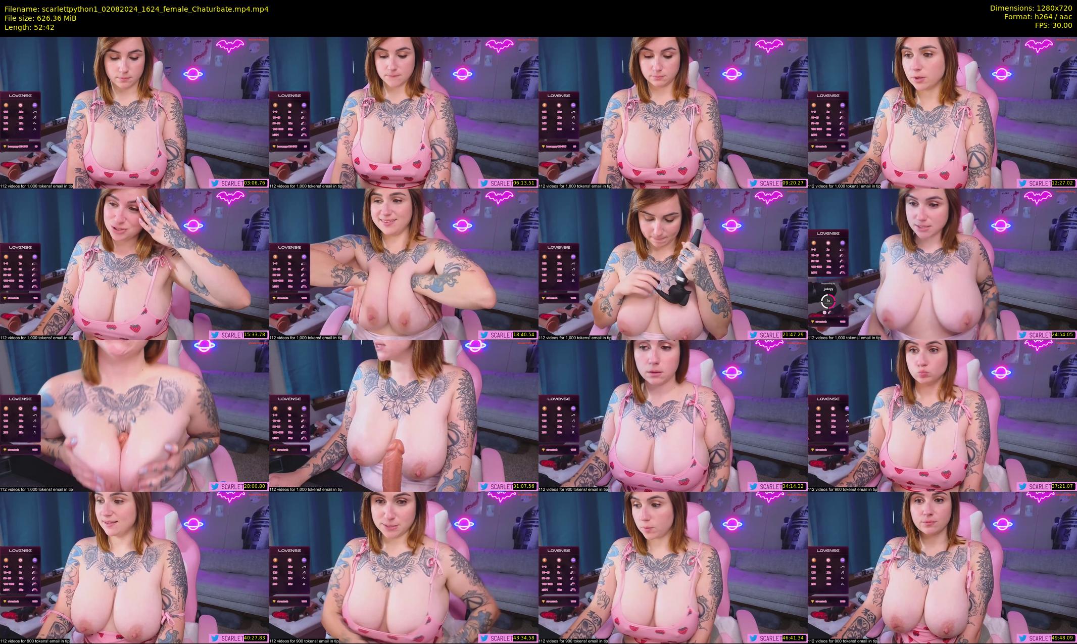 scarlettpython1 — 53 minute Chaturbate female cam show recording, 720p, Aug 2, 2024