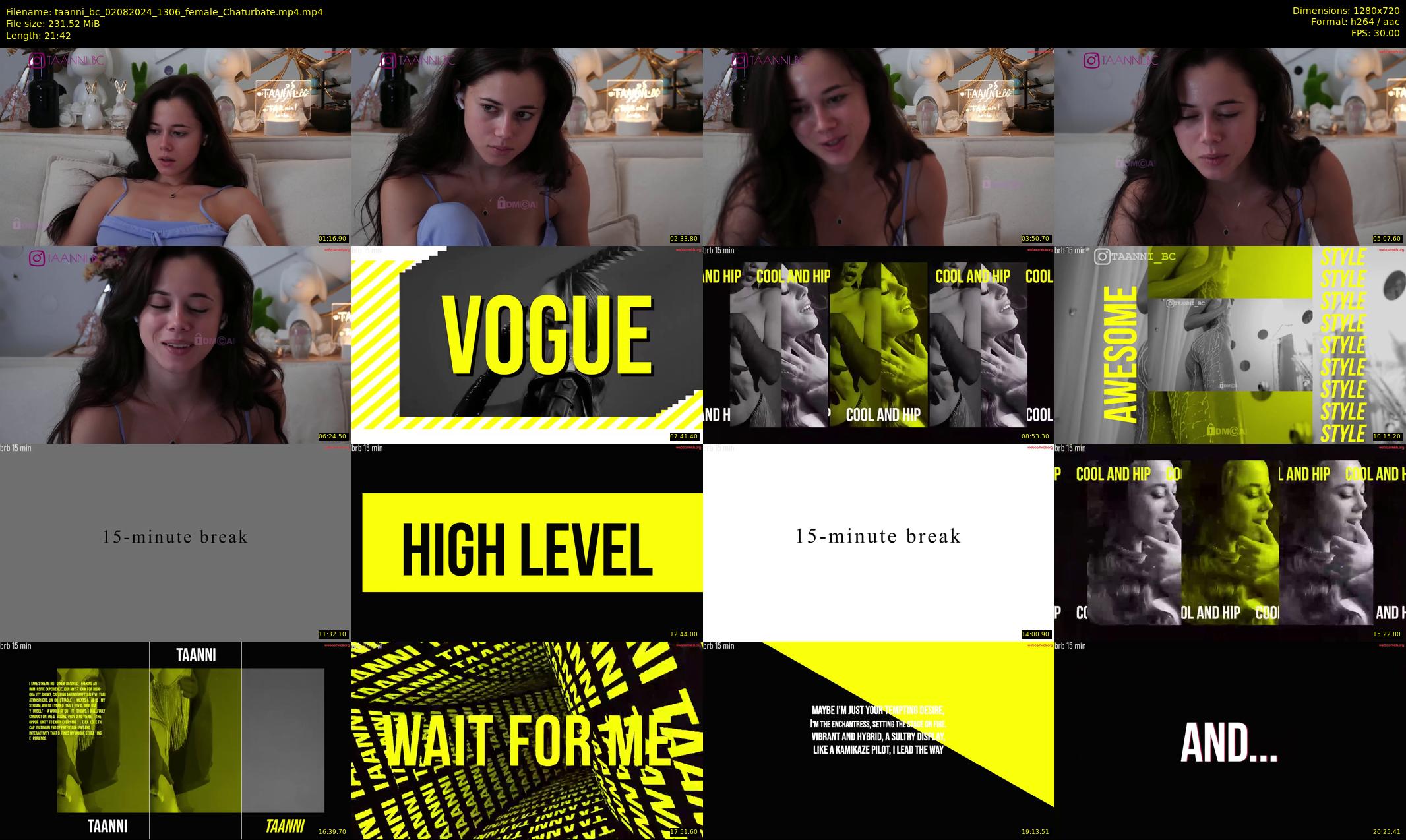 taanni_bc — 22 minute Chaturbate female cam show recording, 720p, Aug 2, 2024