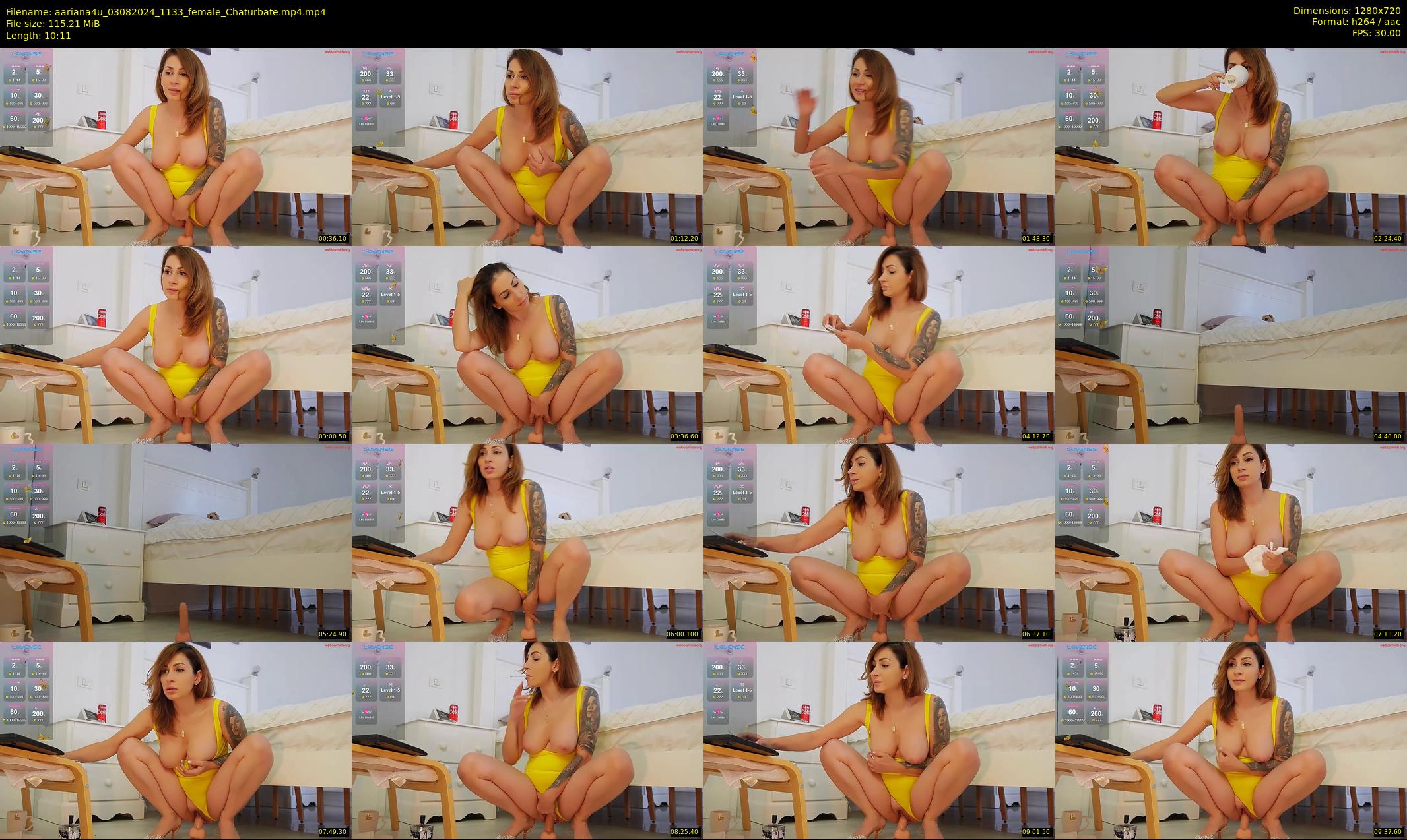 aariana4u — 11 minute Chaturbate female cam show recording, 720p, Aug 3, 2024