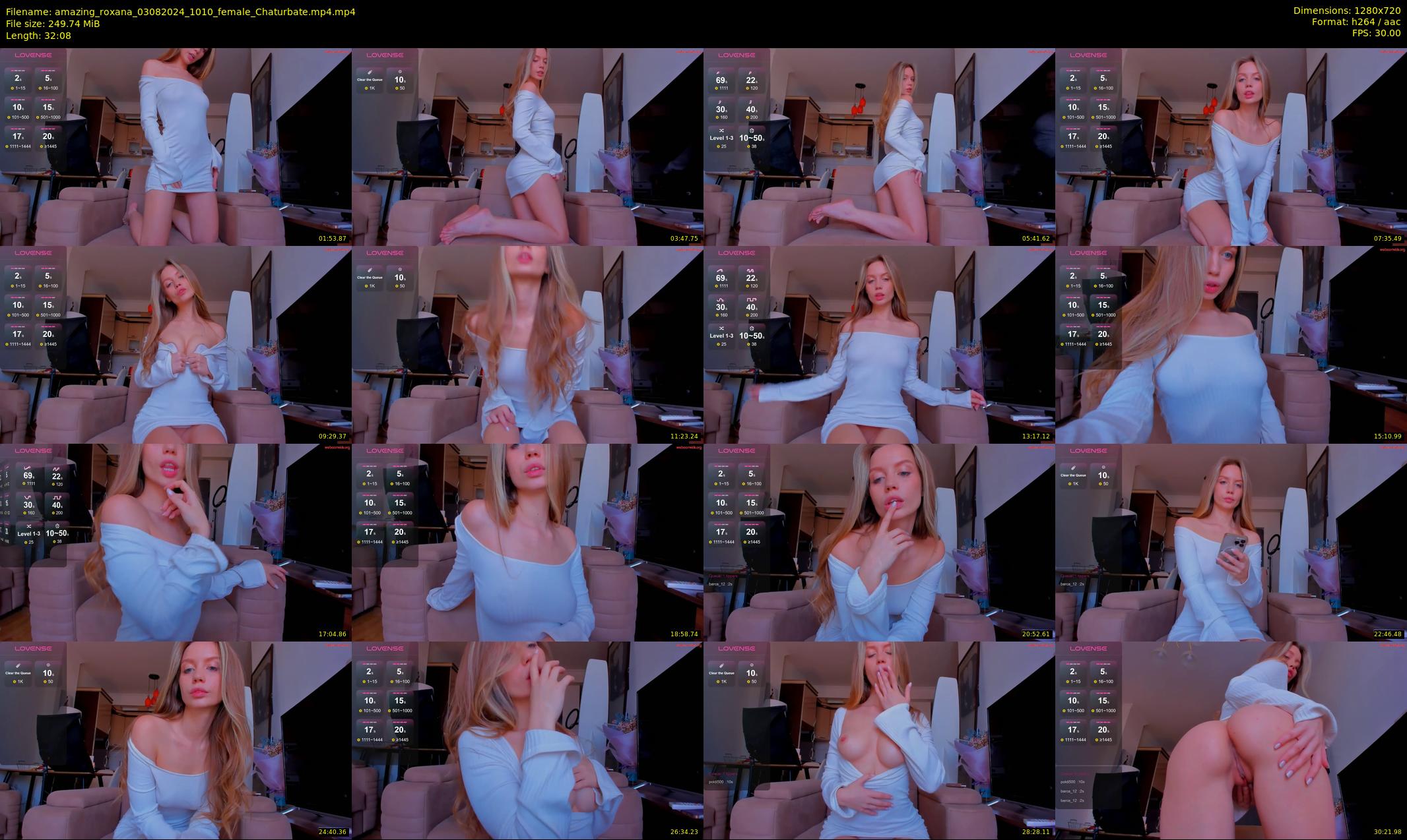 amazing_roxana — 33 minute Chaturbate female cam show recording, 720p, Aug 3, 2024