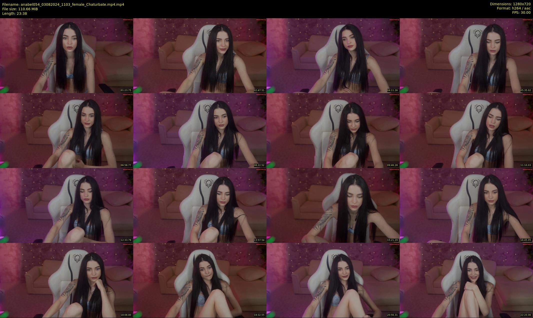 anabel054 — 24 minute Chaturbate female cam show recording, 720p, Aug 3, 2024
