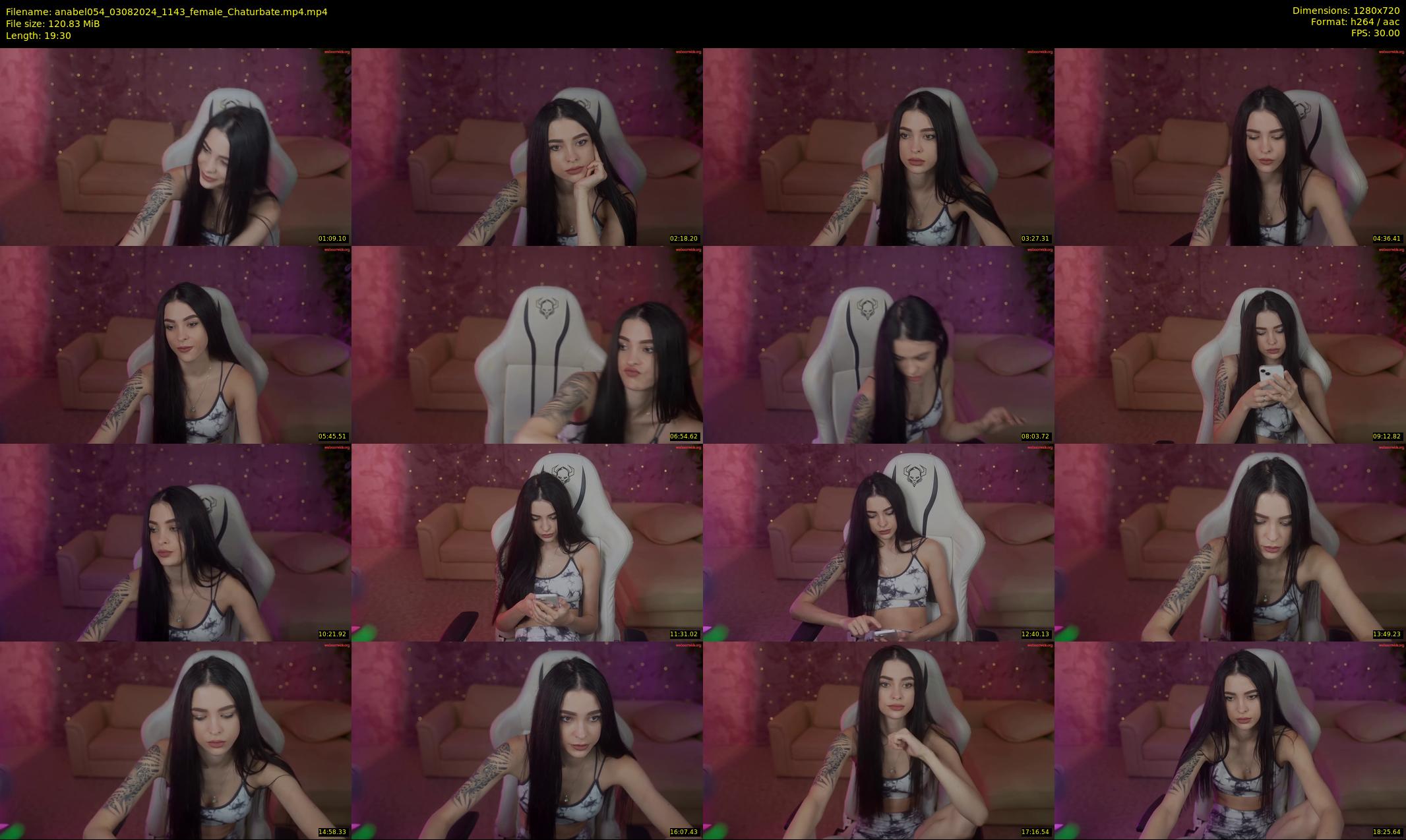 anabel054 — 20 minute Chaturbate female cam show recording, 720p, Aug 3, 2024