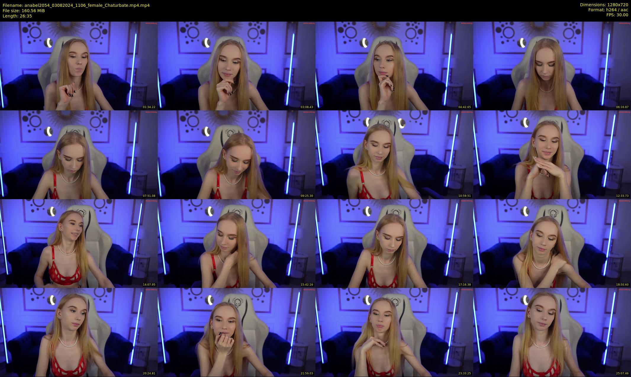 anabel2054 — 27 minute Chaturbate female cam show recording, 720p, Aug 3, 2024