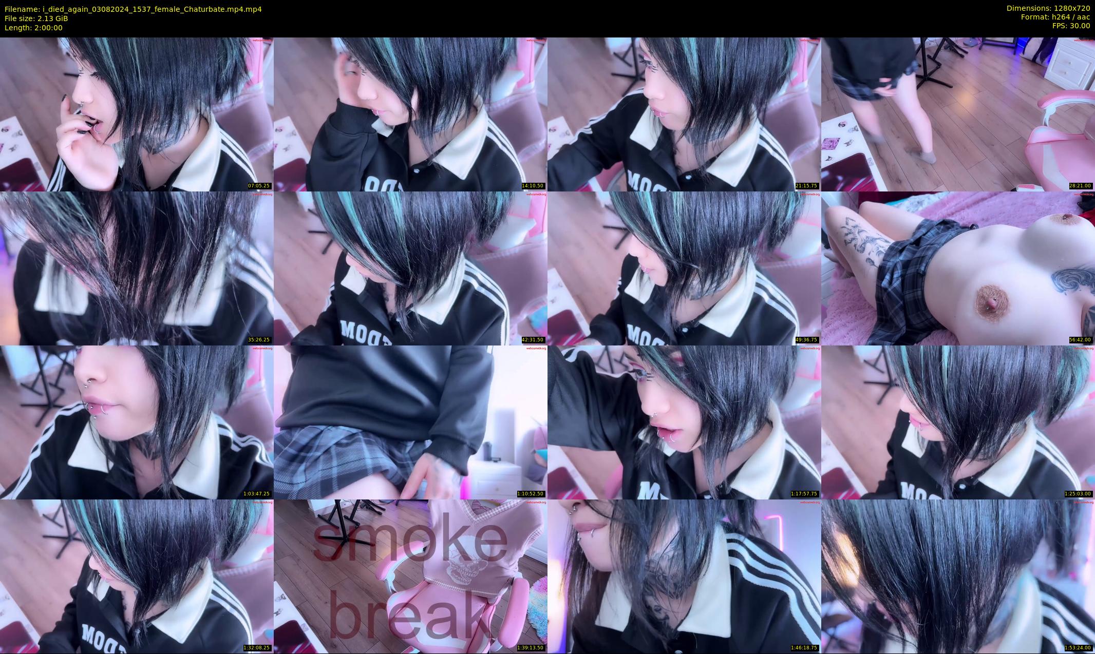 i_died_again — 120 minute Chaturbate female cam show recording, 720p, Aug 3, 2024