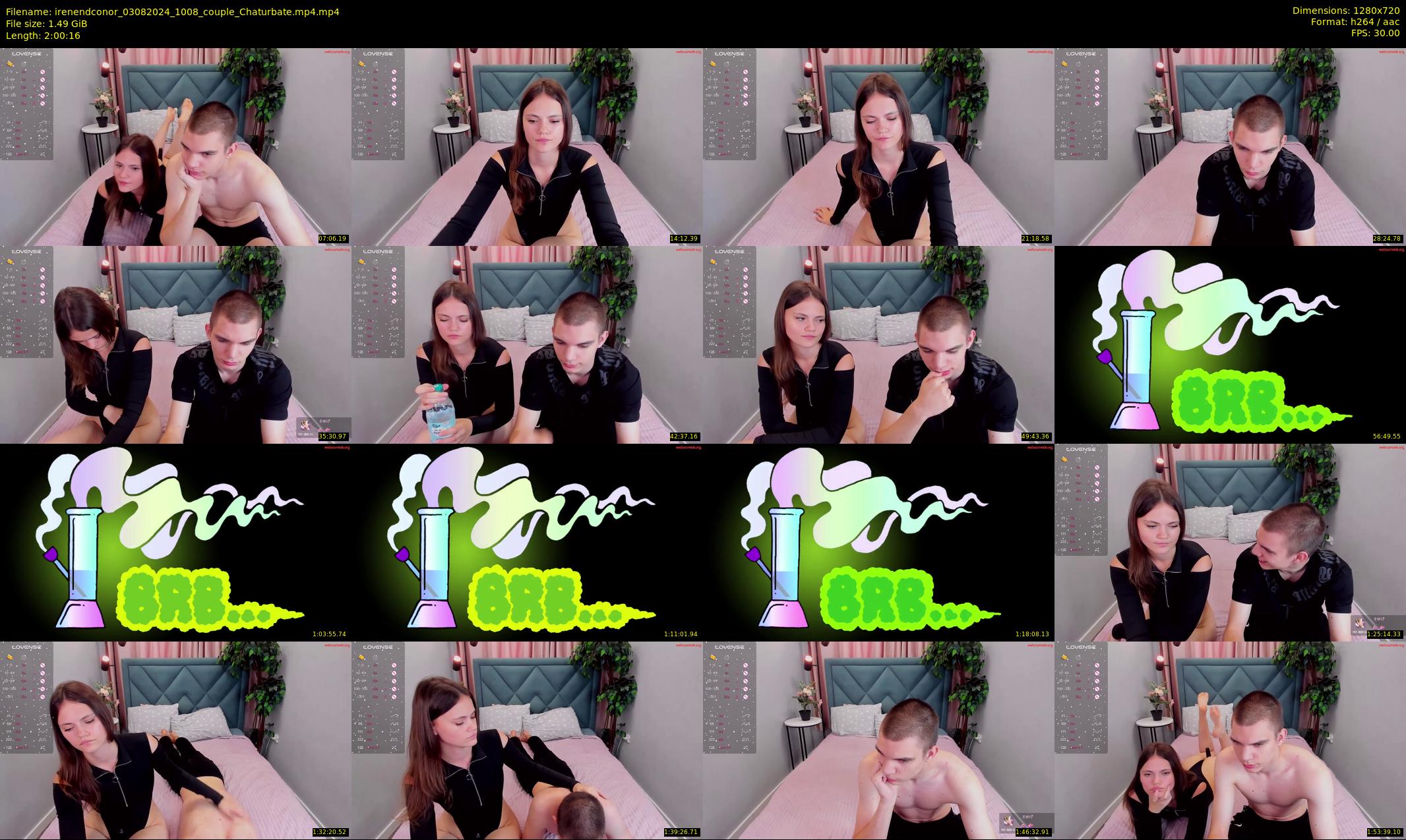 irenendconor — 121 minute Chaturbate couple cam show recording, 720p, Aug 3, 2024