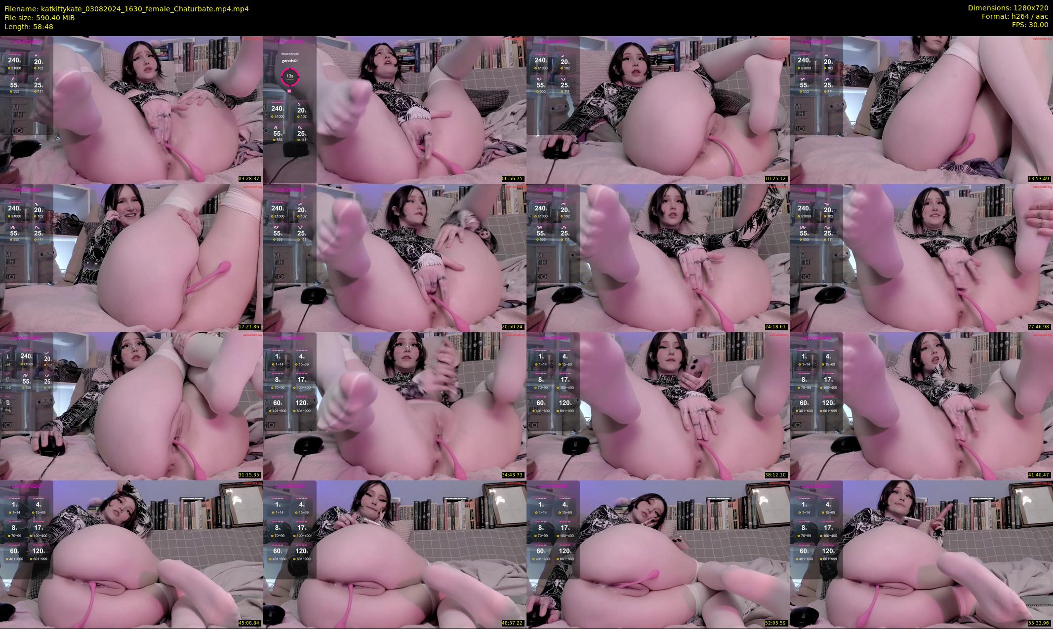 katkittykate — 59 minute Chaturbate female cam show recording, 720p, Aug 3, 2024