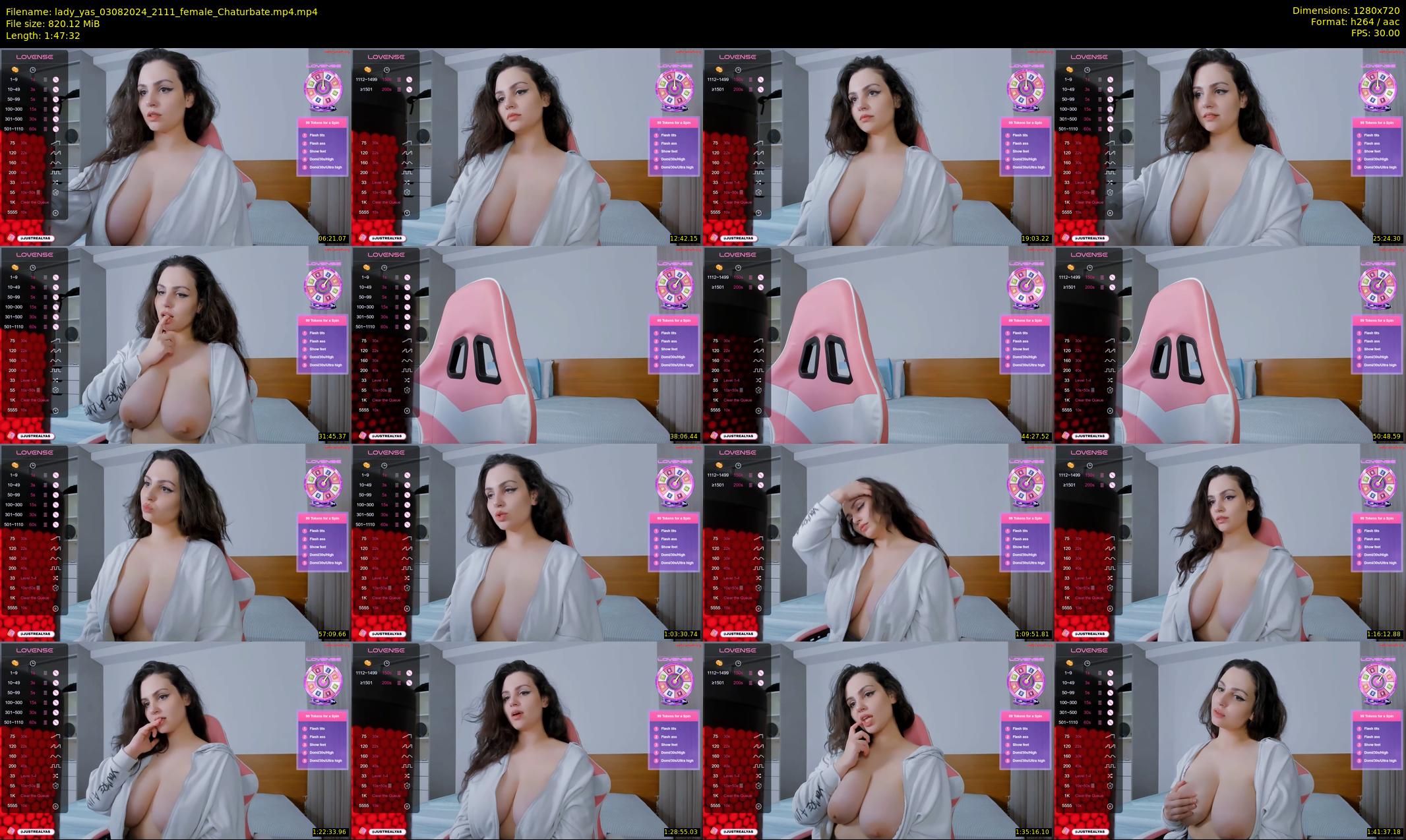 lady_yas — 108 minute Chaturbate female cam show recording, 720p, Aug 3, 2024