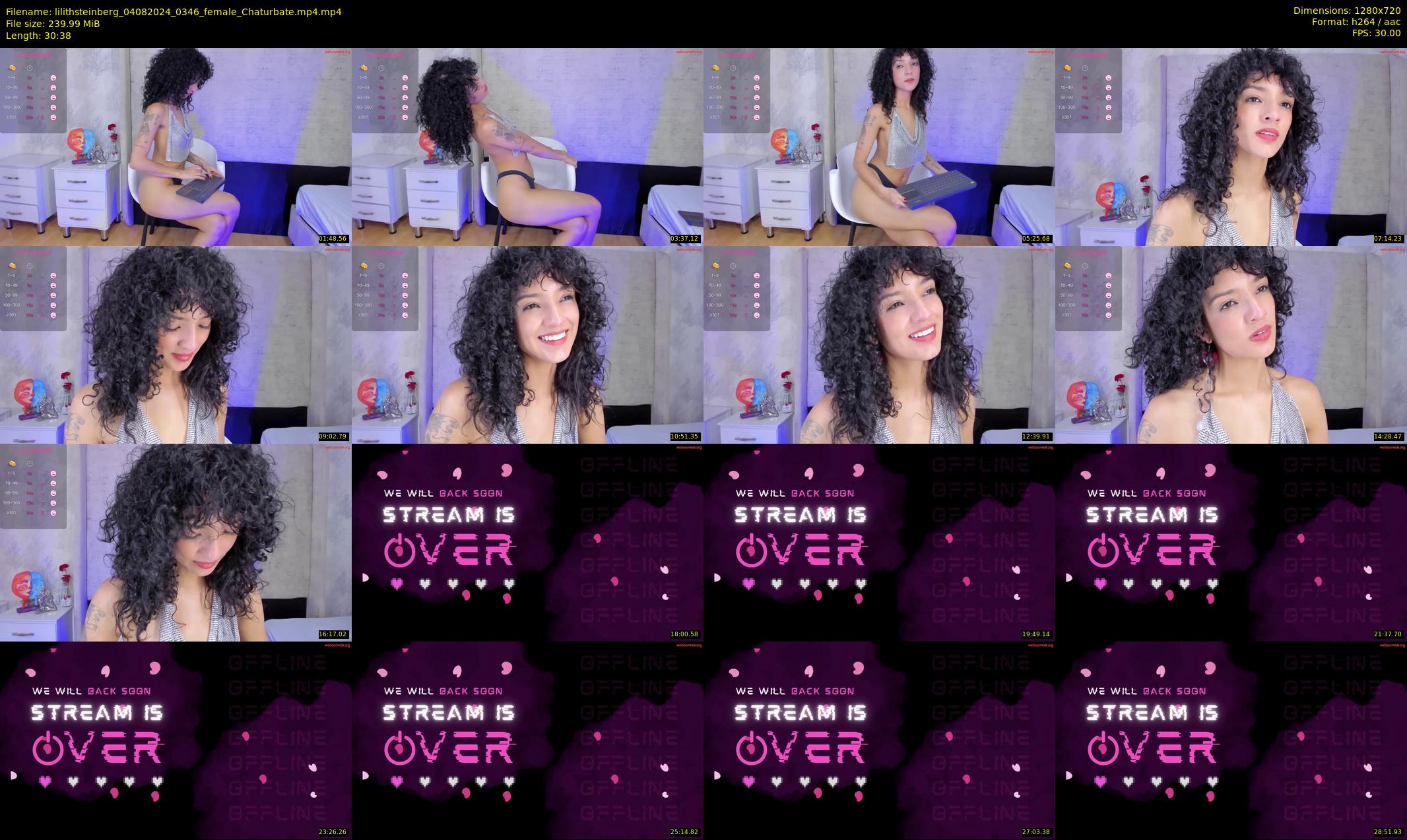 lilithsteinberg — 31 minute Chaturbate female cam show recording, 720p, Aug 4, 2024