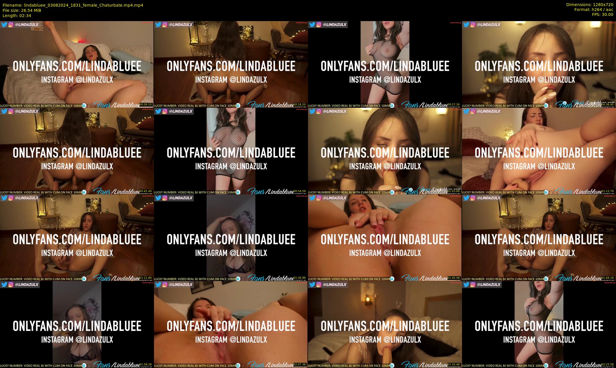 lindabluee — 3 minute Chaturbate female cam show recording, 720p, Aug 3, 2024