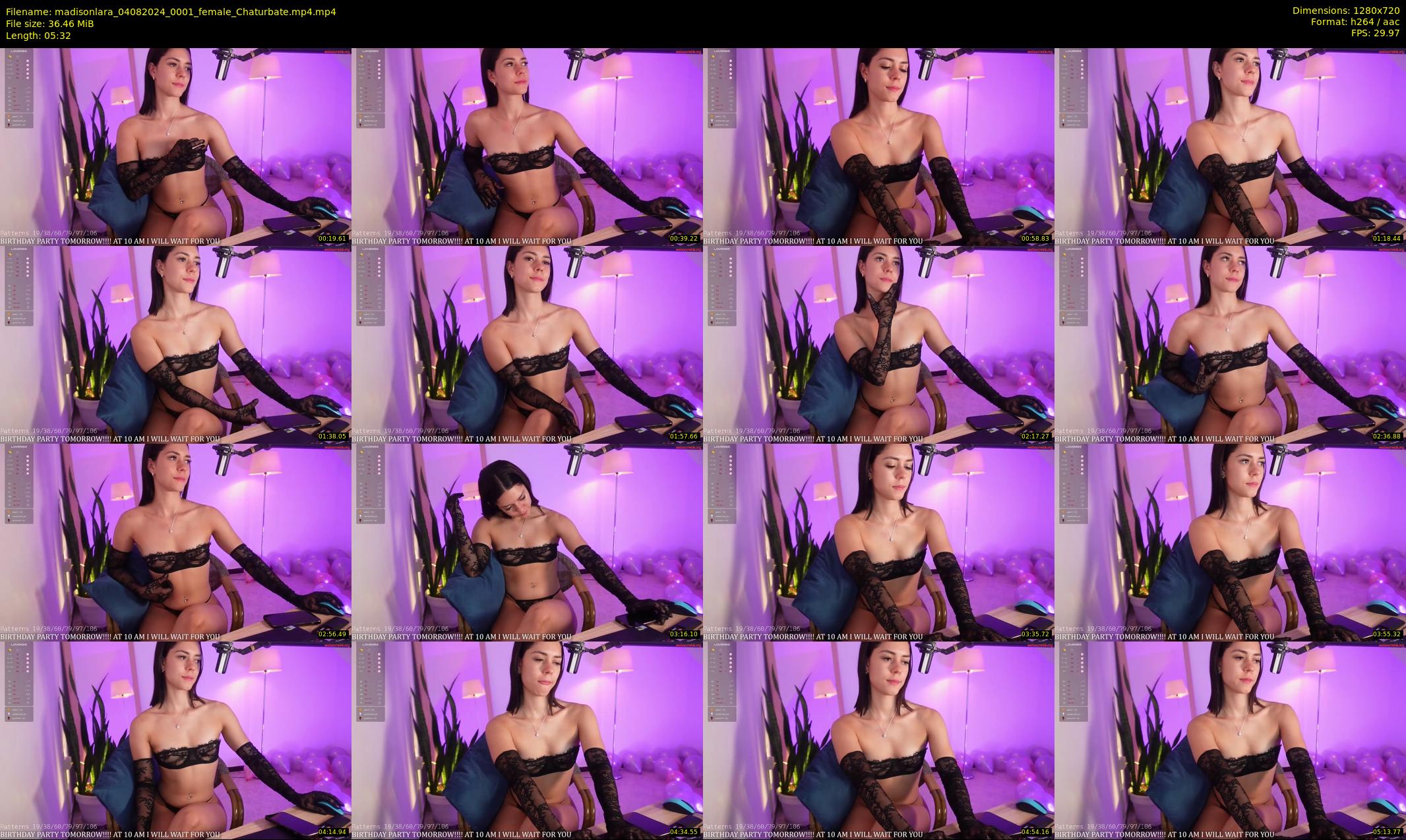 madisonlara — 6 minute Chaturbate female cam show recording, 720p, Aug 4, 2024