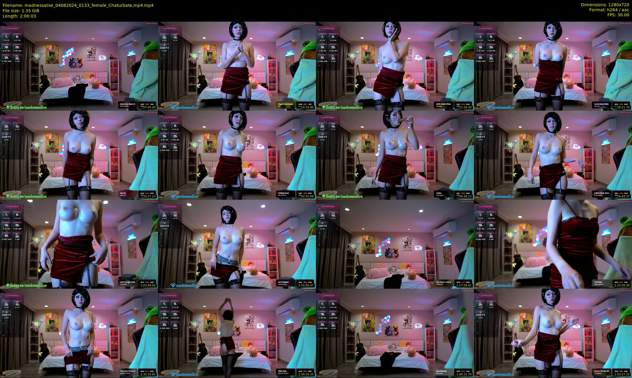 madnessalise — 121 minute Chaturbate female cam show recording, 720p, Aug 4, 2024