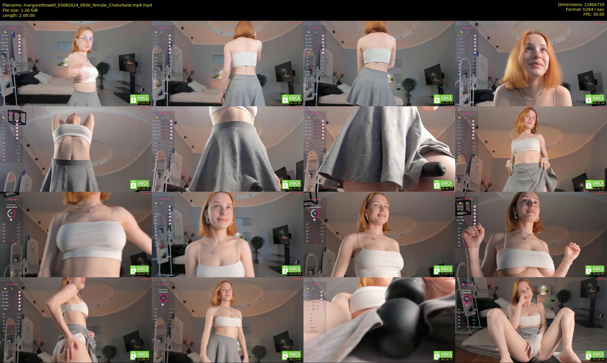 margarethowell — 120 minute Chaturbate female cam show recording, 720p, Aug 3, 2024