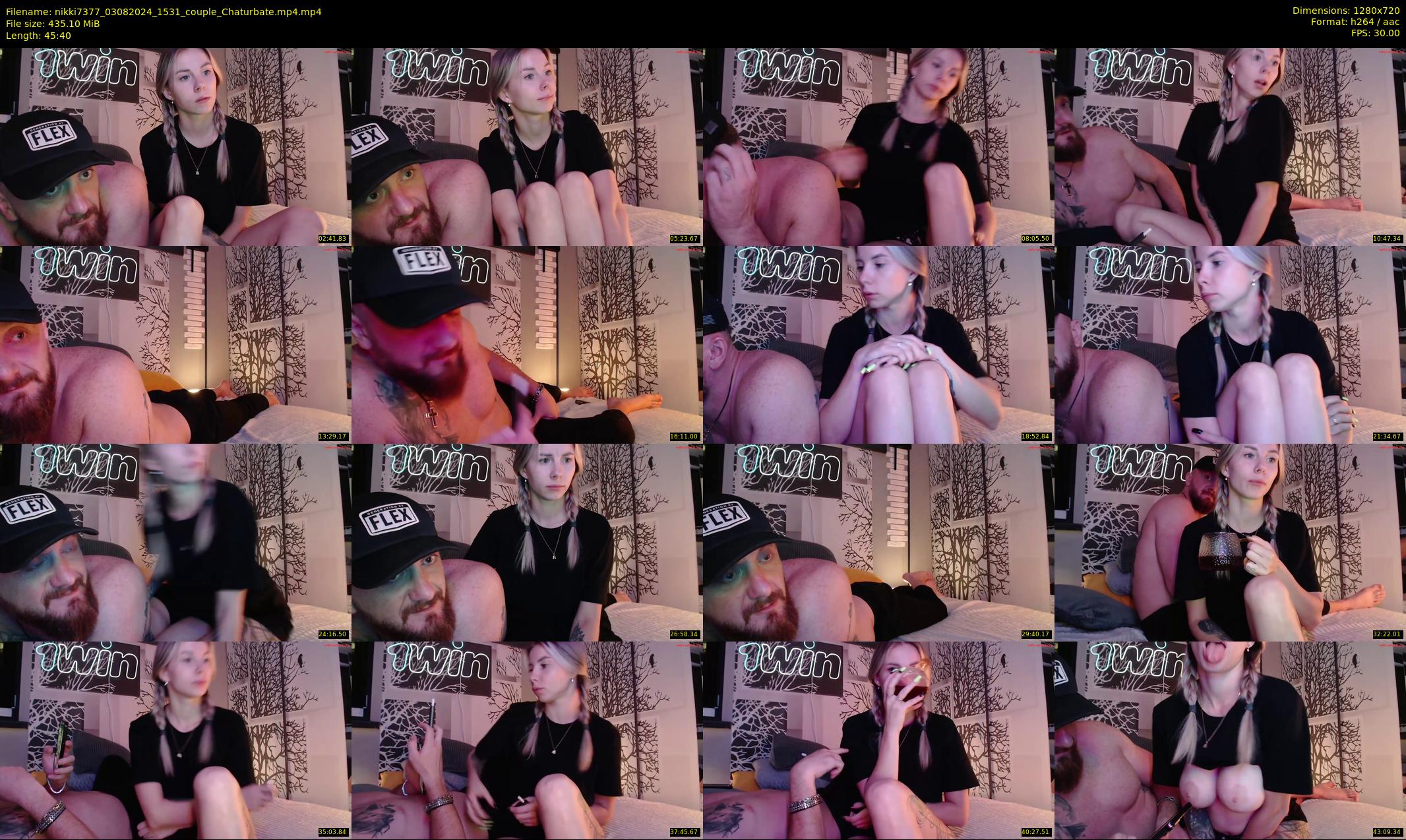 nikki7377 — 46 minute Chaturbate couple cam show recording, 720p, Aug 3, 2024