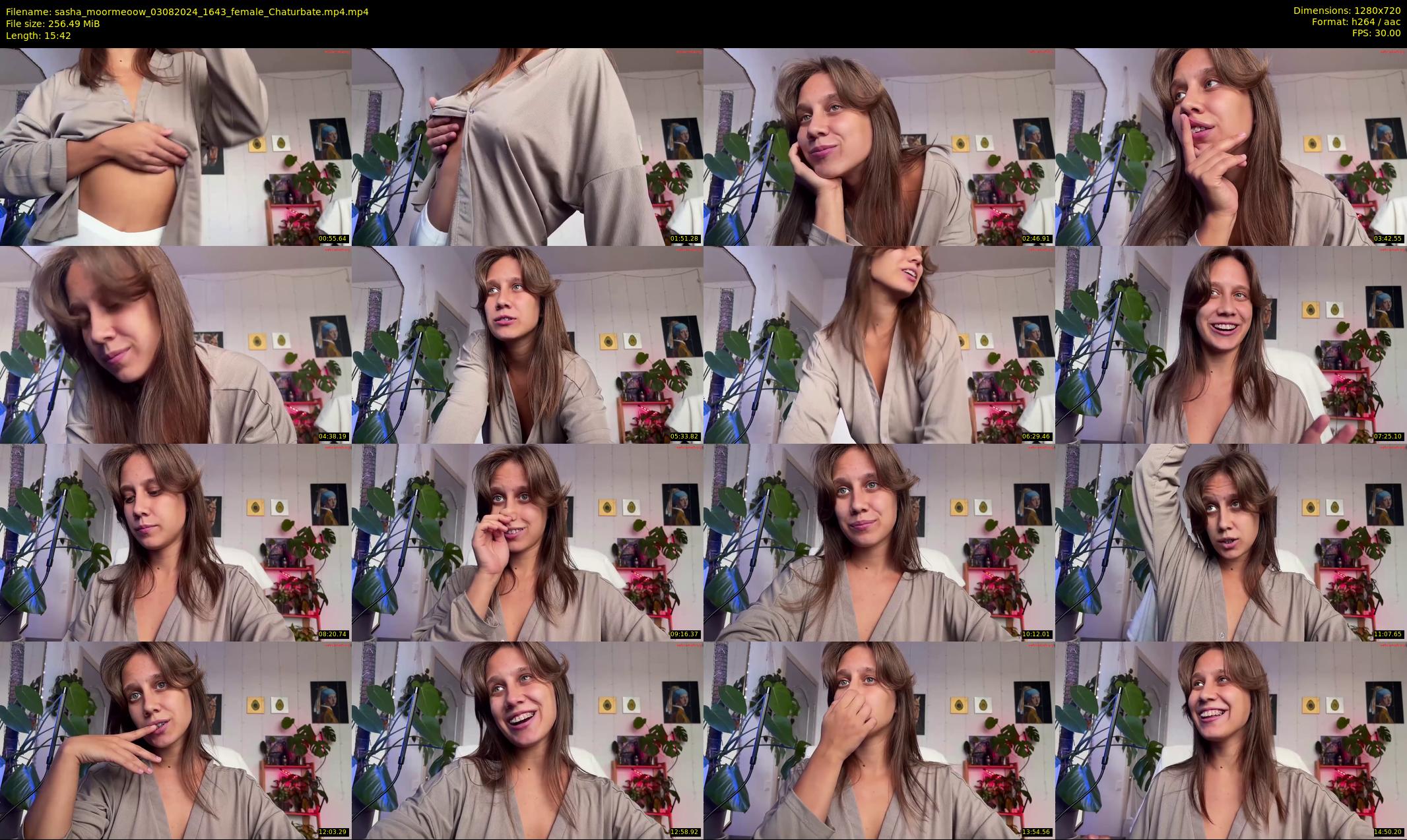 sasha_moormeoow — 16 minute Chaturbate female cam show recording, 720p, Aug 3, 2024