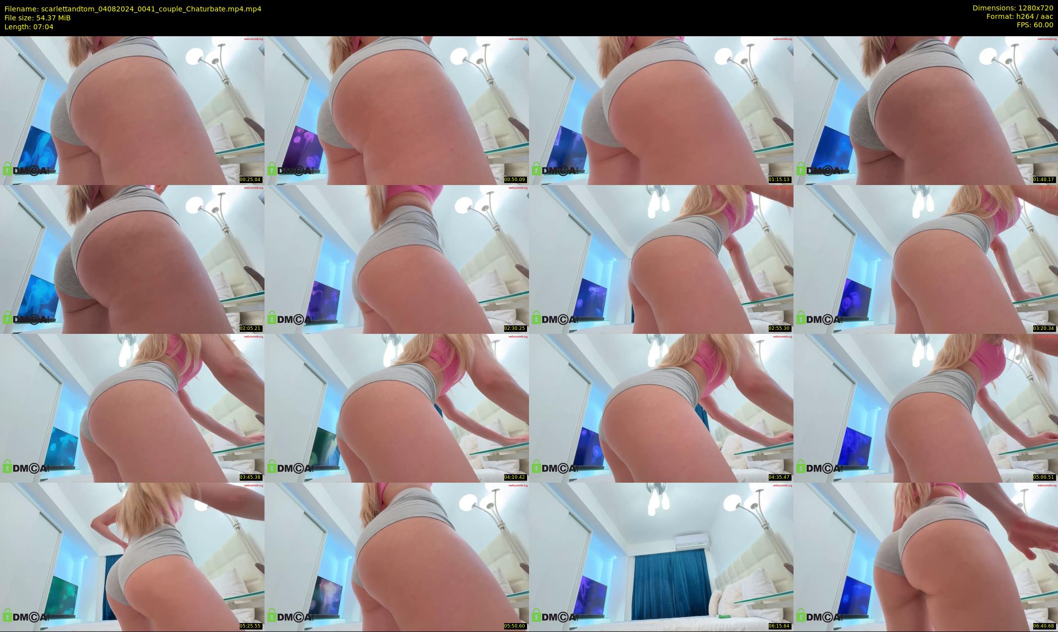 scarlettandtom — 8 minute Chaturbate couple cam show recording, 720p, Aug 4, 2024